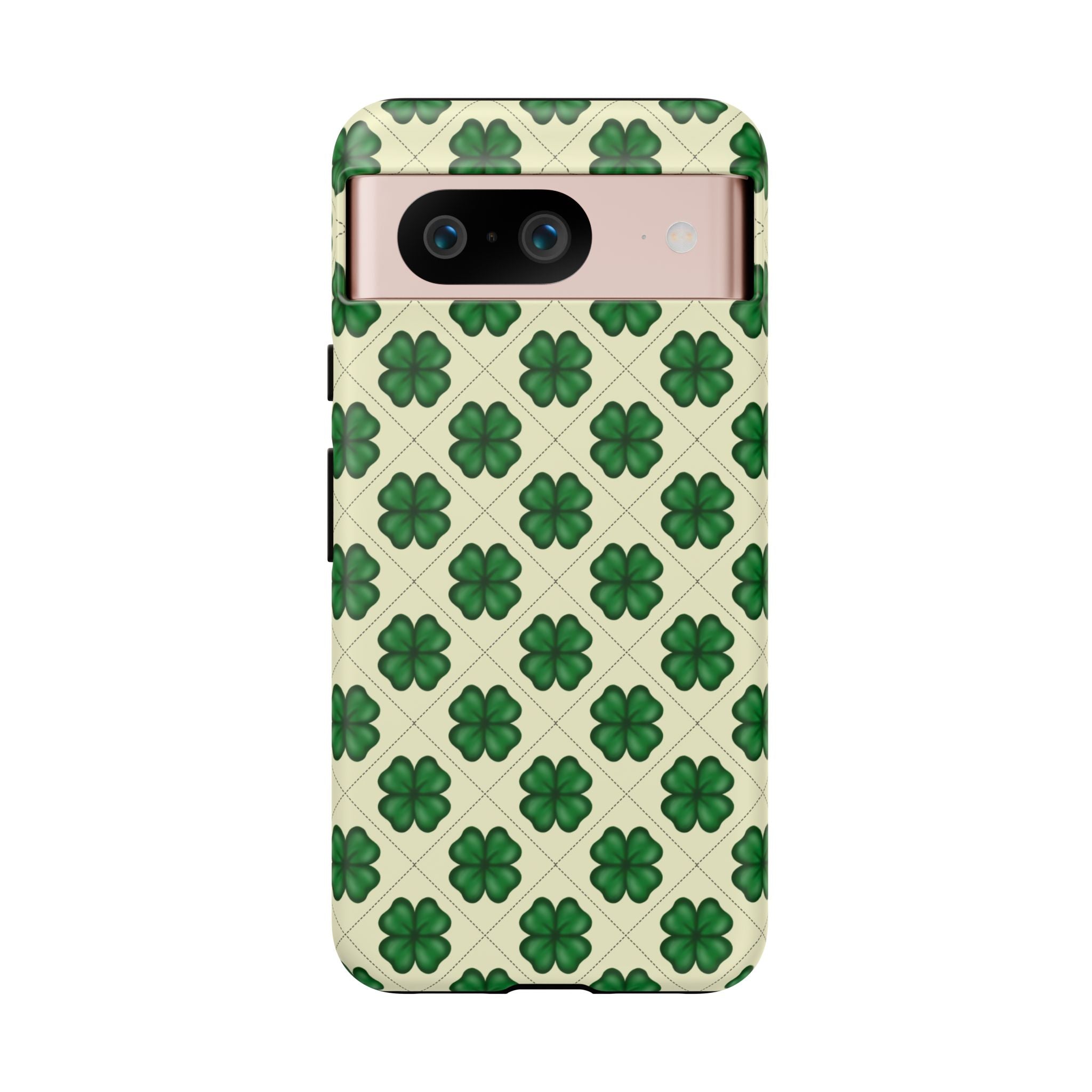 St. Patrick’s Shamrock Tough Phone Case — Green Clover Pattern