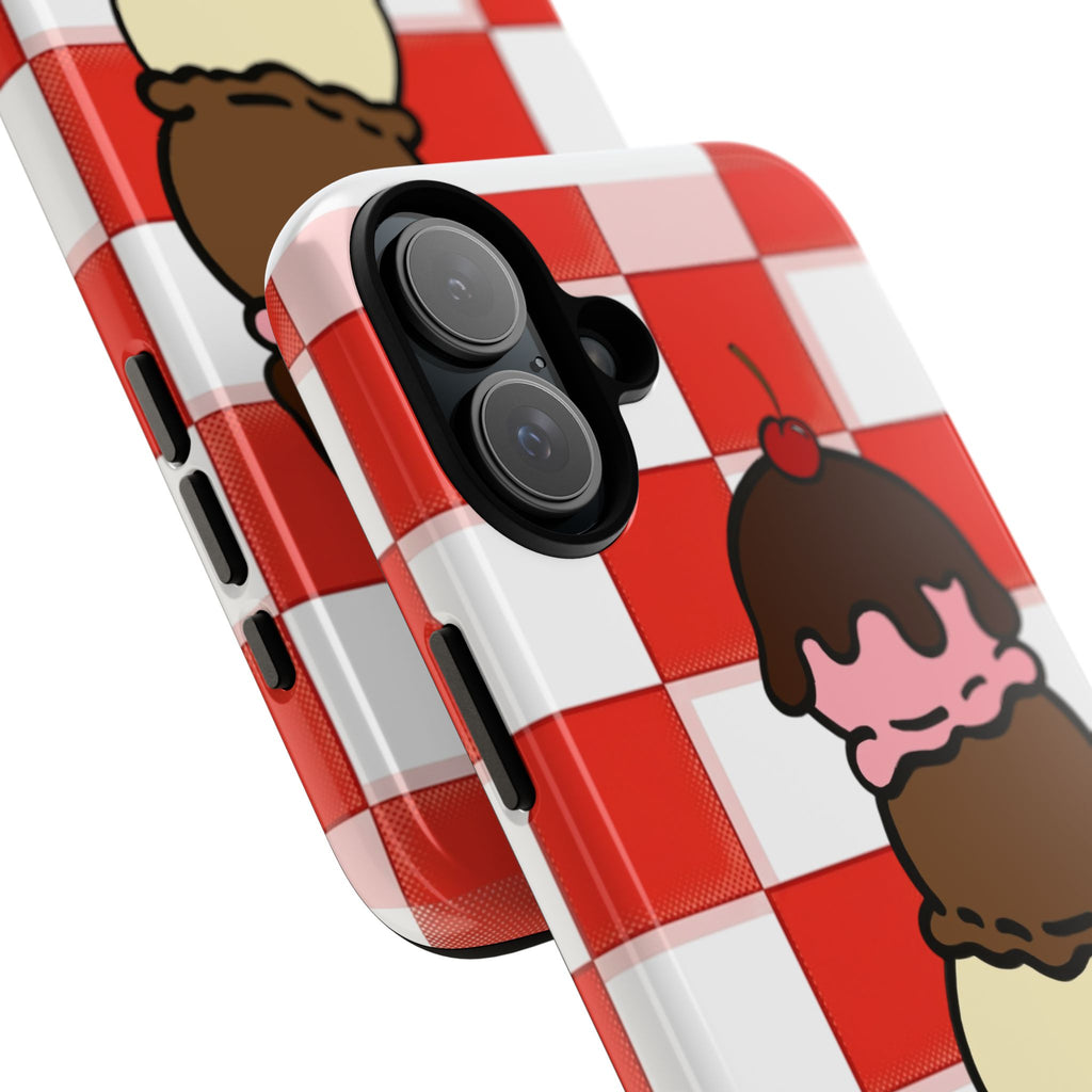 Neapolitan Ice Cream Picnic iPhone Case — 'Tough Cases' Design