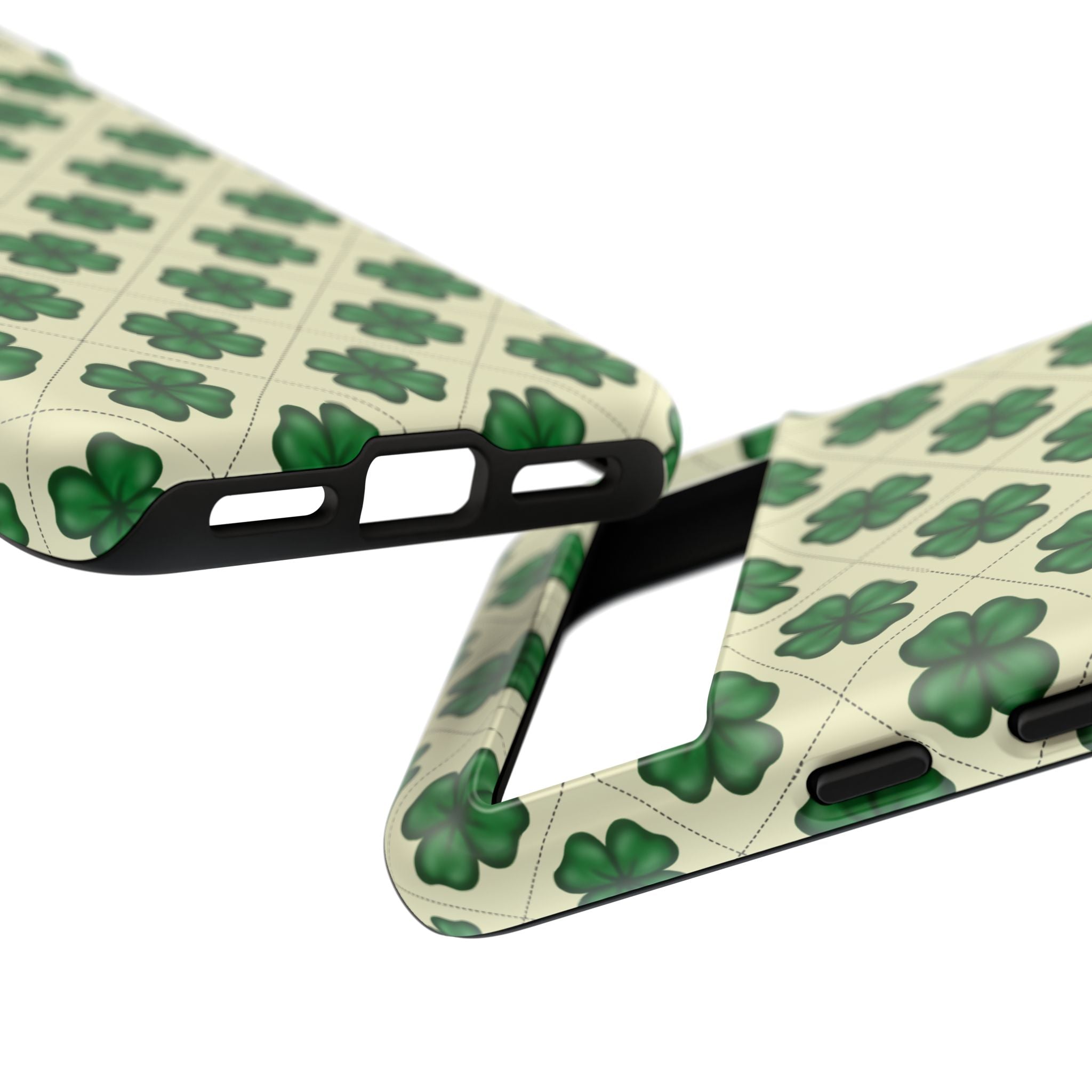 St. Patrick’s Shamrock Tough Phone Case — Green Clover Pattern