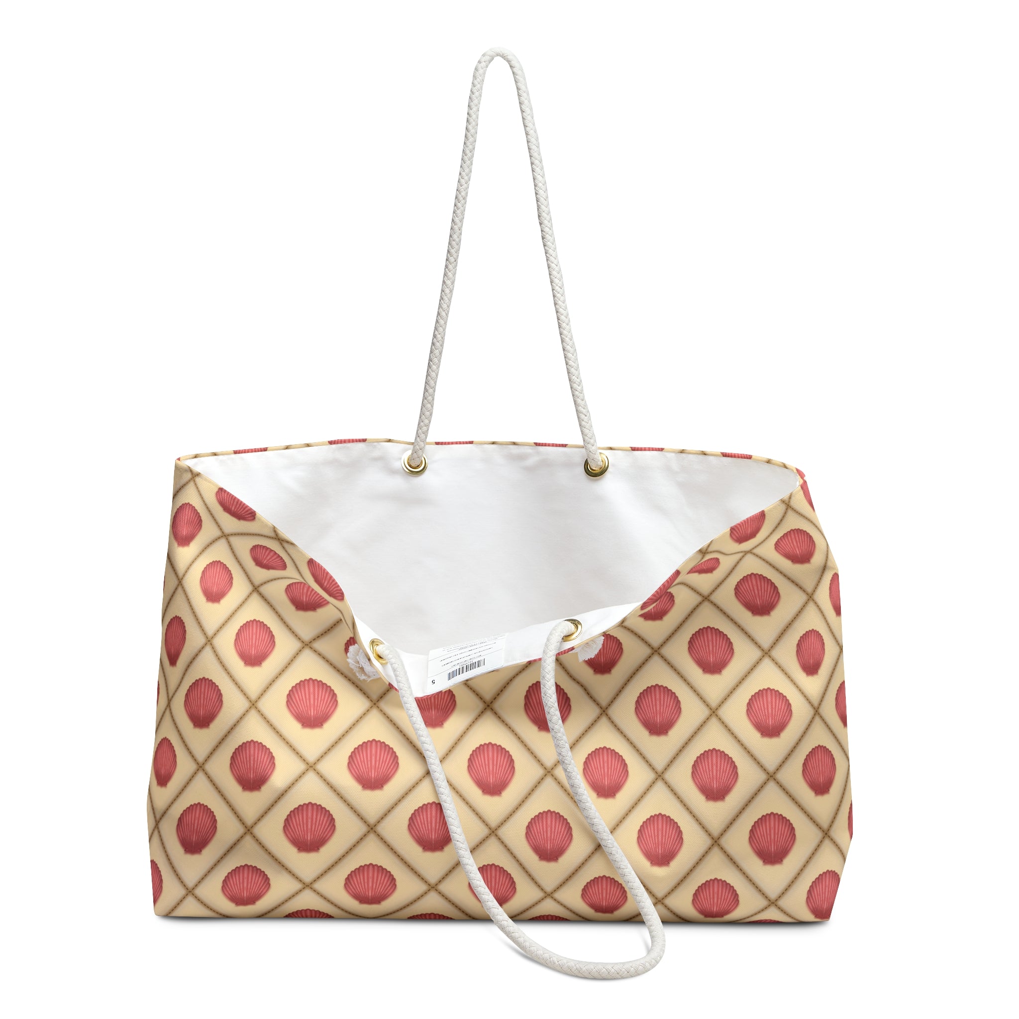 Pink Seashell Quilt Patterned Weekender Bag