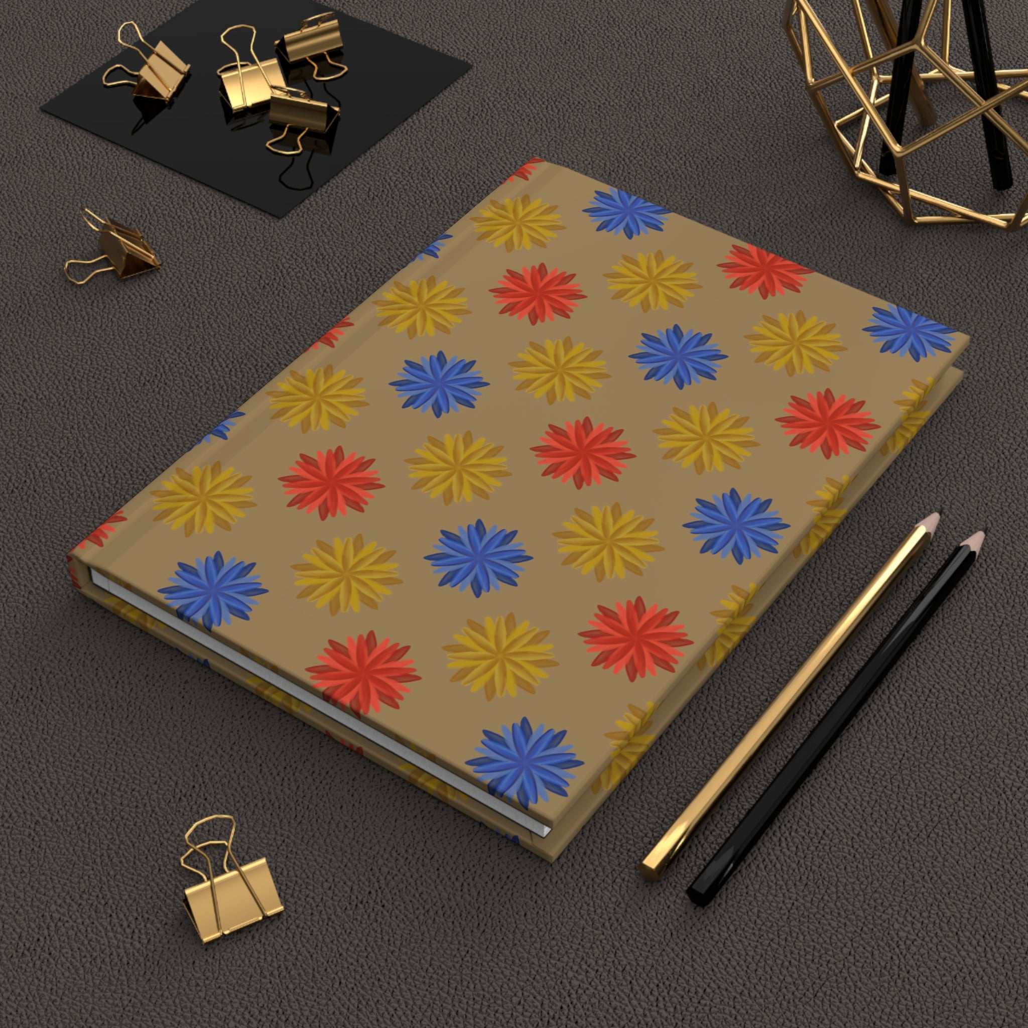 Decorative Hardcover Journal — Retro Floral Pattern Notebook for Note-Taking, Planning & Gifts