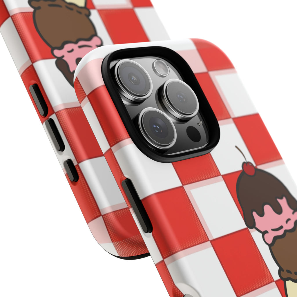 Neapolitan Ice Cream Picnic iPhone Case — 'Tough Cases' Design