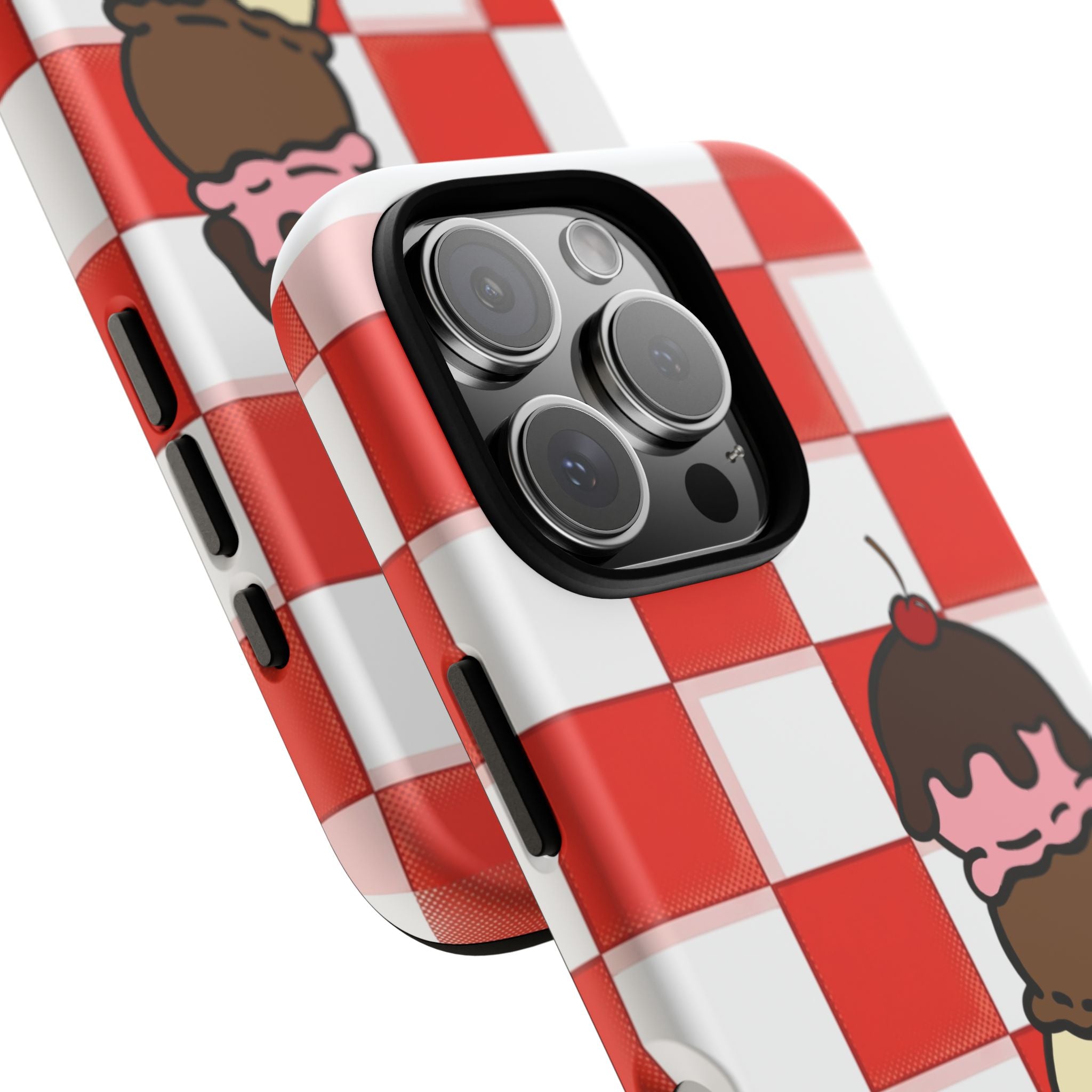 Neapolitan Ice Cream Picnic iPhone Case — 'Tough Cases' Design