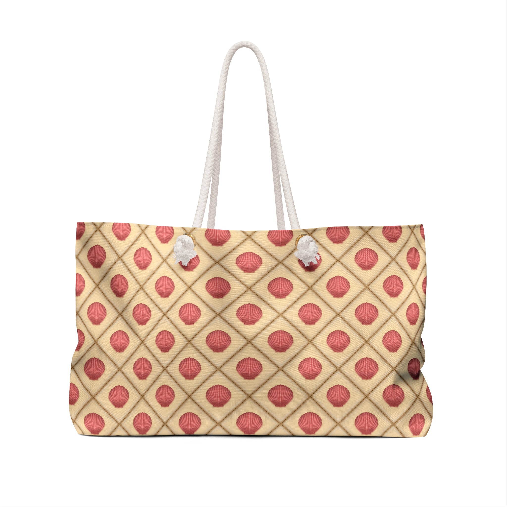 Pink Seashell Quilt Patterned Weekender Bag