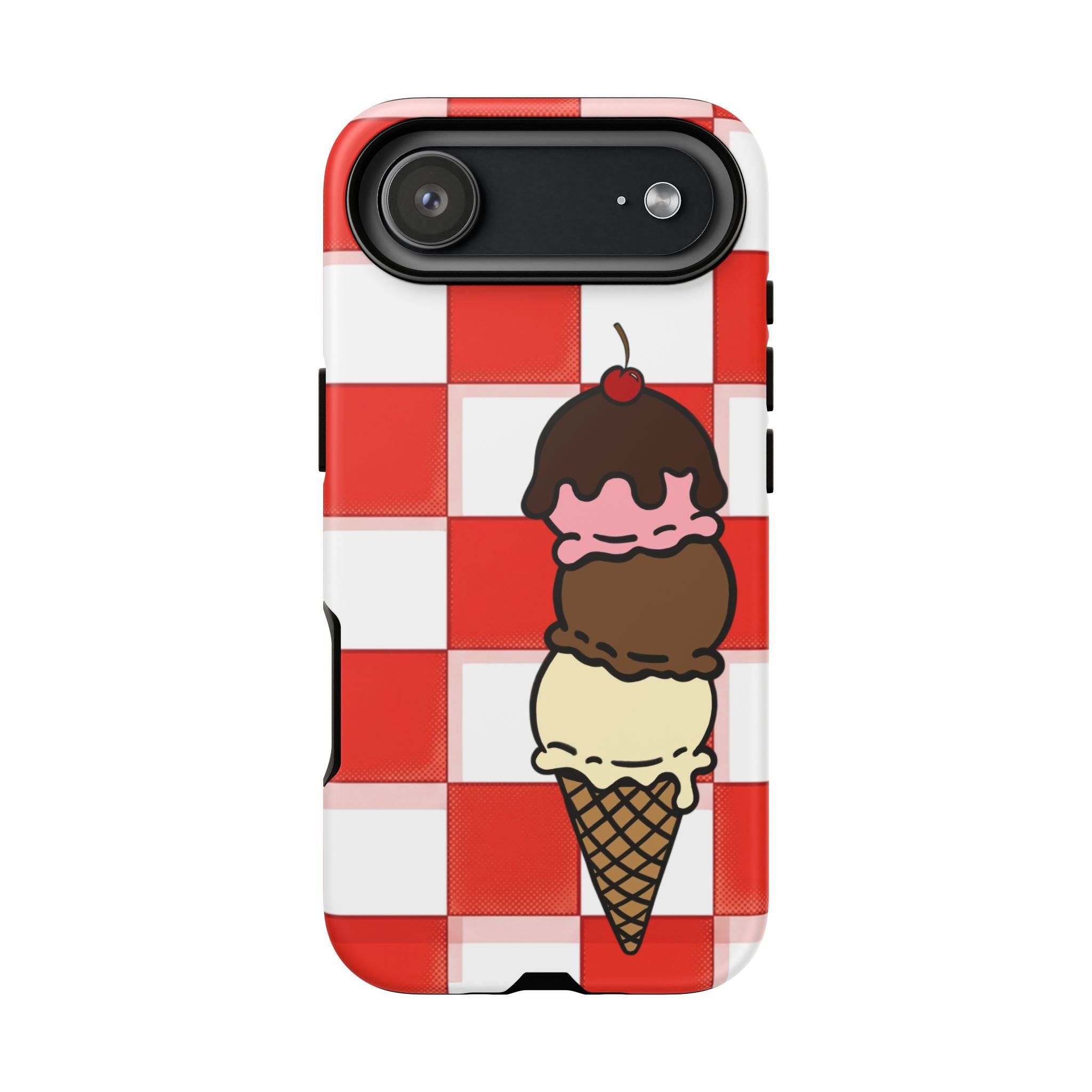 Neapolitan Ice Cream Picnic iPhone Case — 'Tough Cases' Design