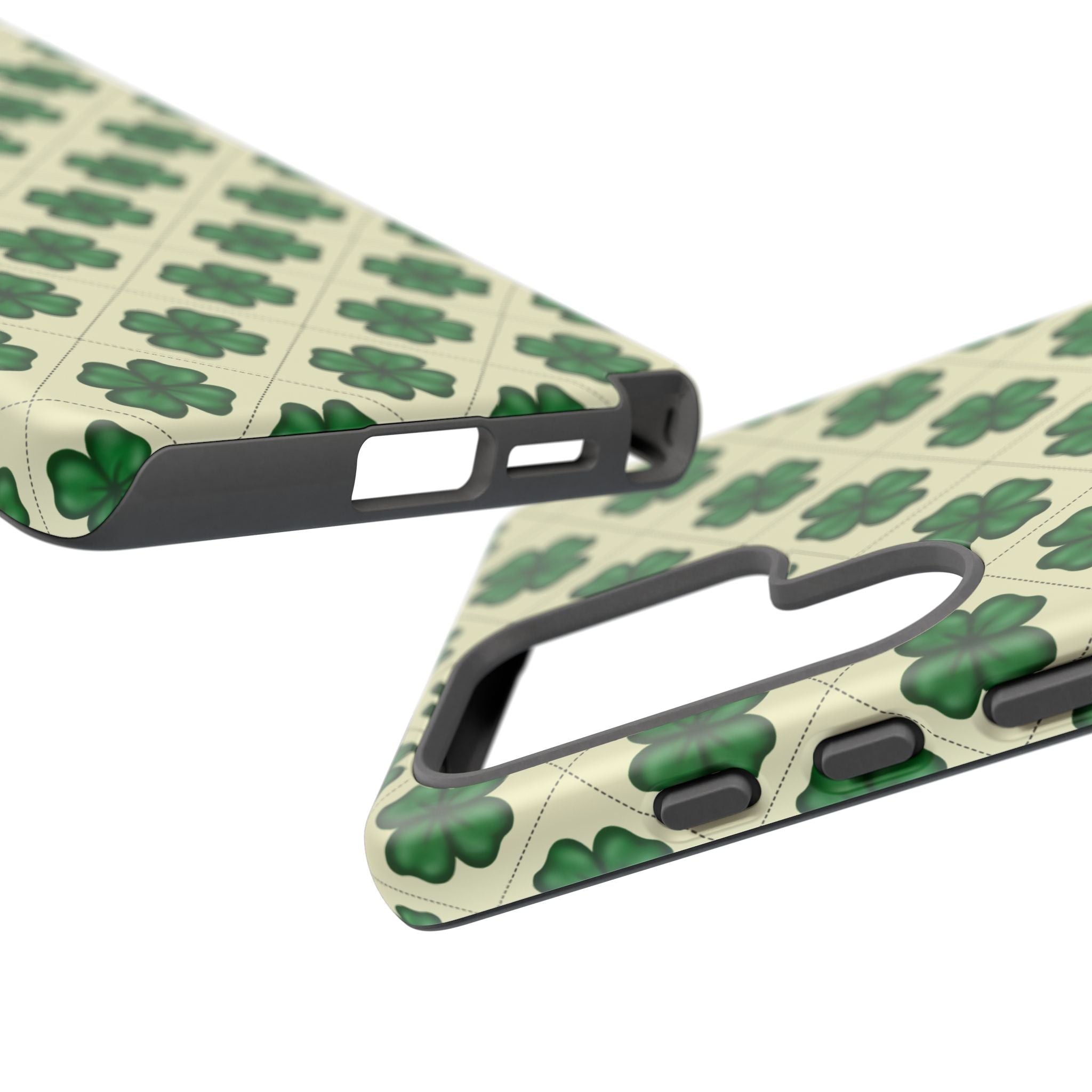 St. Patrick’s Shamrock Tough Phone Case — Green Clover Pattern