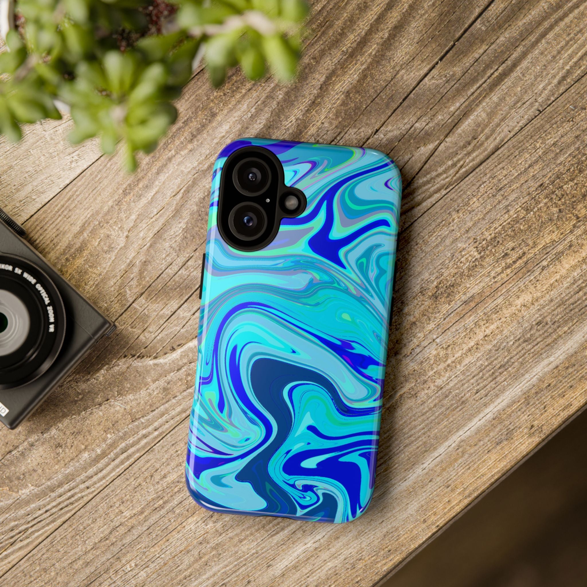 Blue Marble Swirl Phone Case | Tough Phone Case