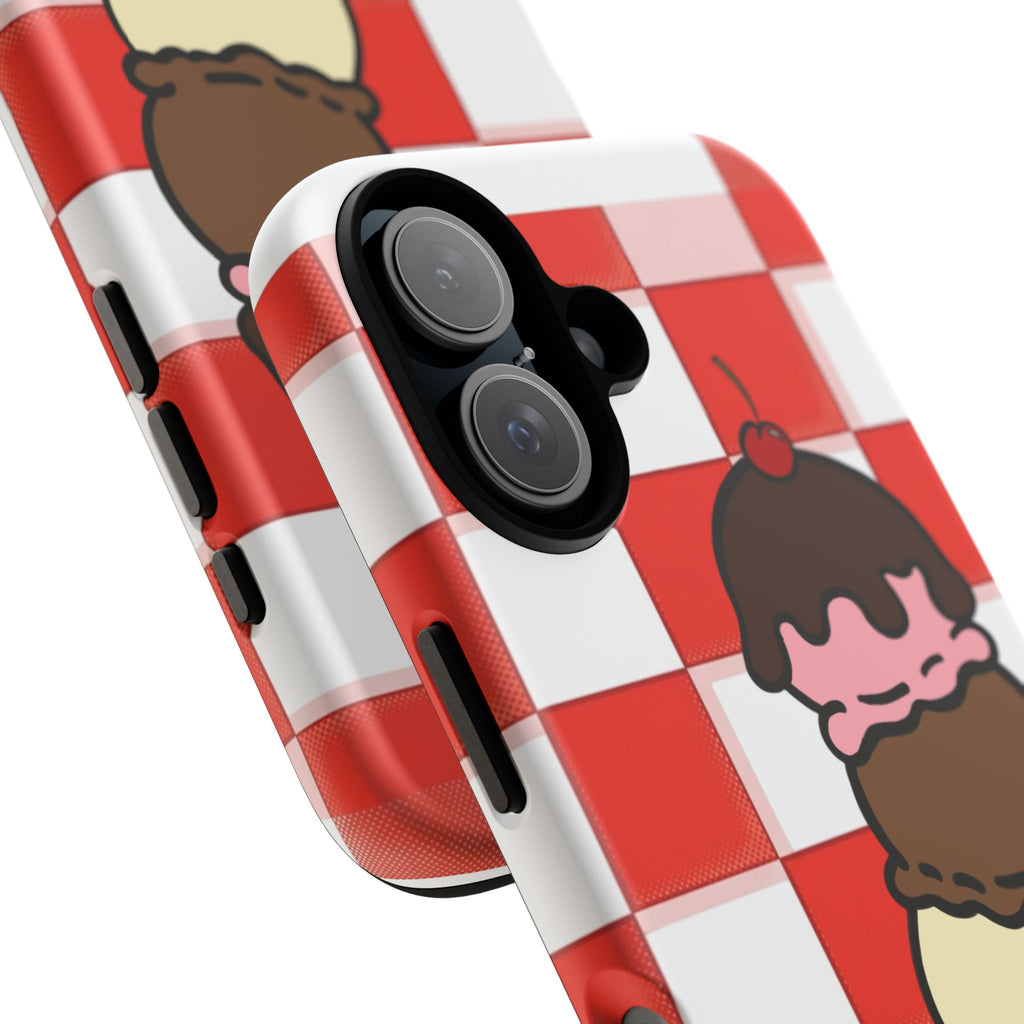Neapolitan Ice Cream Picnic iPhone Case — 'Tough Cases' Design
