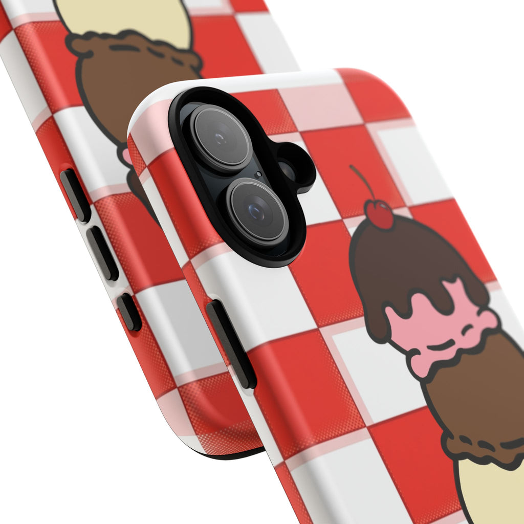 Neapolitan Ice Cream Picnic iPhone Case — 'Tough Cases' Design