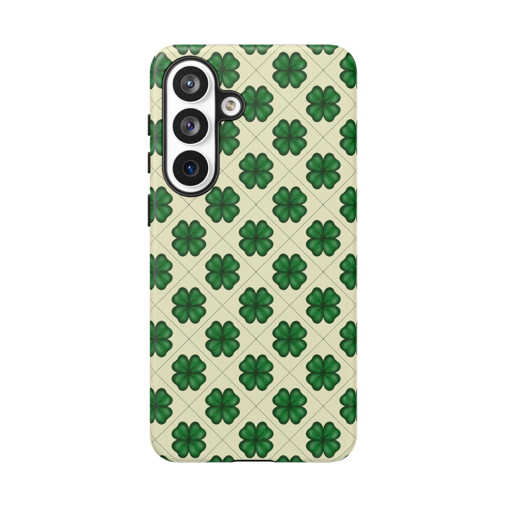 St. Patrick’s Shamrock Tough Phone Case — Green Clover Pattern