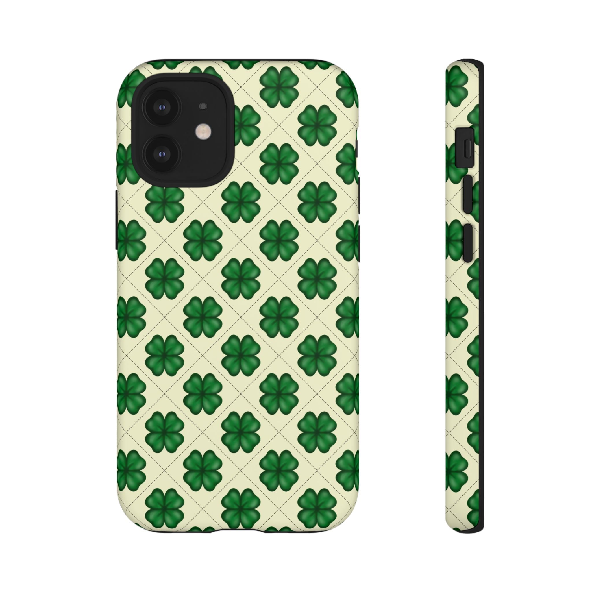 St. Patrick’s Shamrock Tough Phone Case — Green Clover Pattern