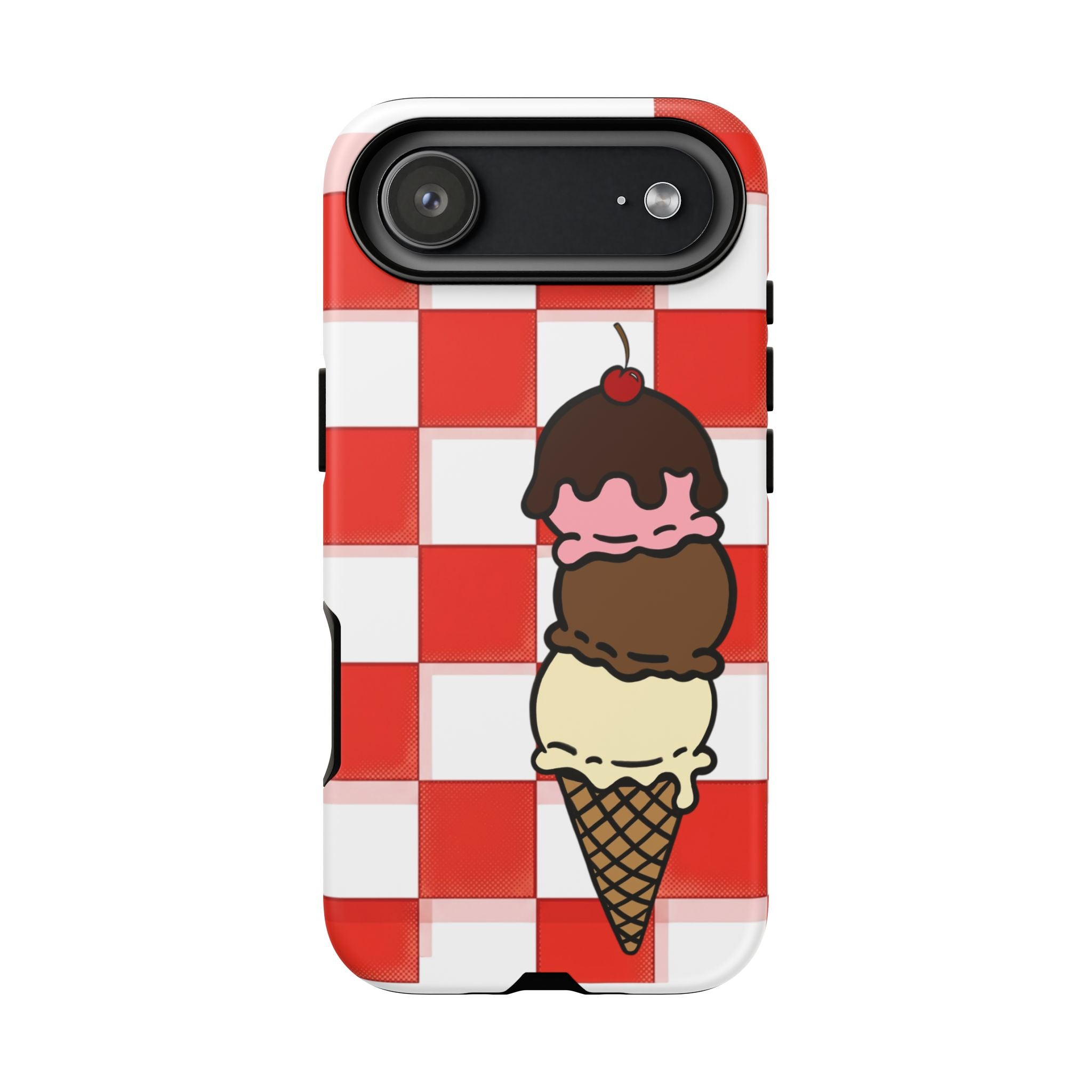 Neapolitan Ice Cream Picnic iPhone Case — 'Tough Cases' Design