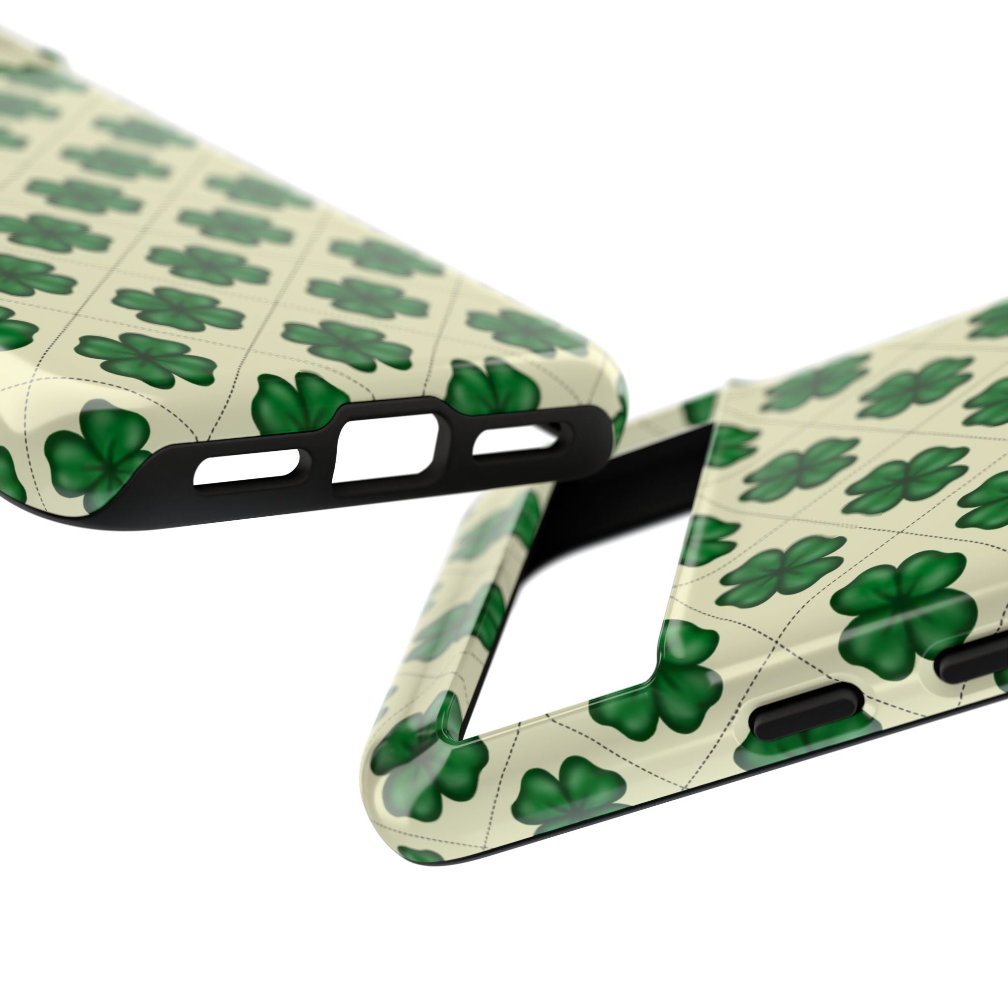 St. Patrick’s Shamrock Tough Phone Case — Green Clover Pattern
