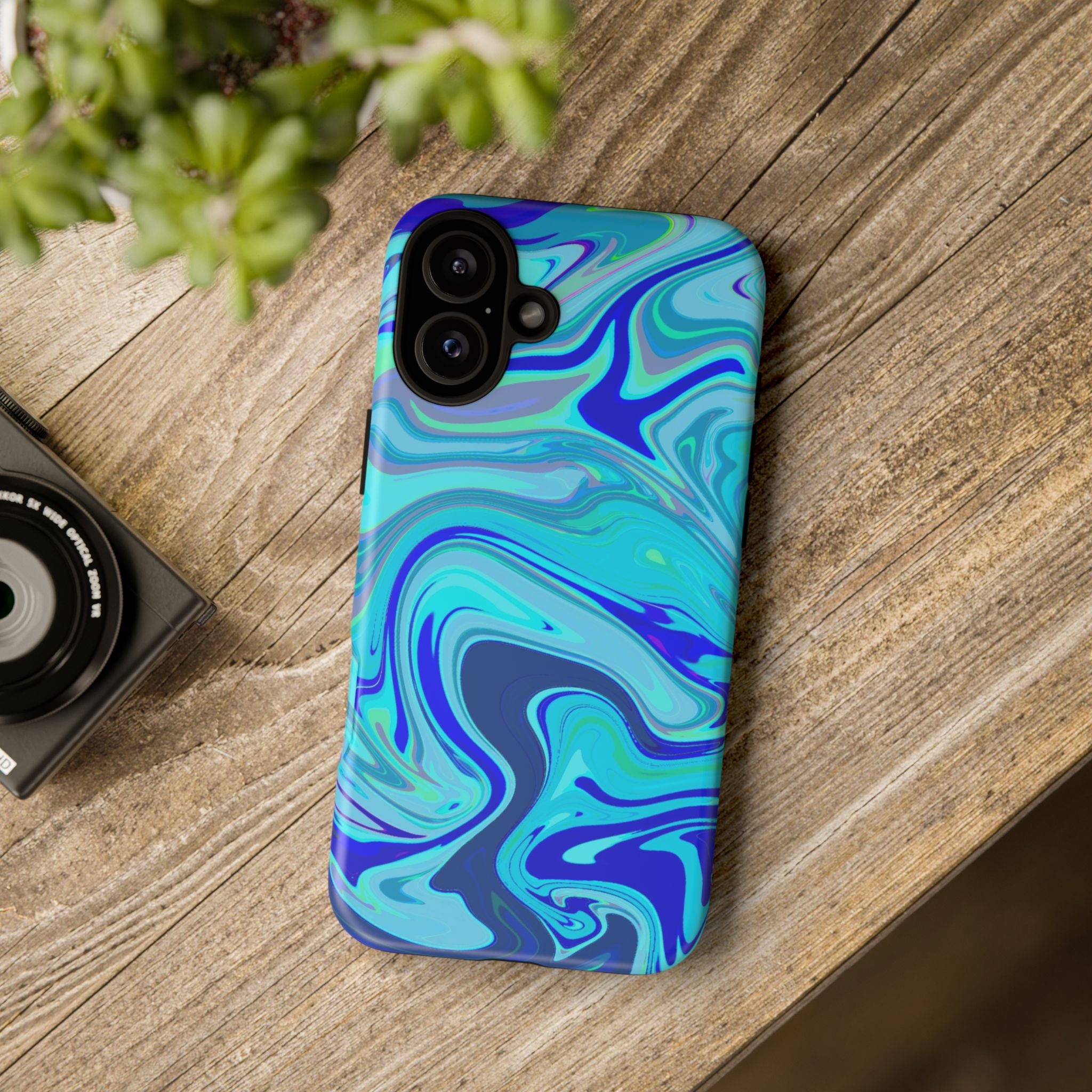 Blue Marble Swirl Phone Case | Tough Phone Case