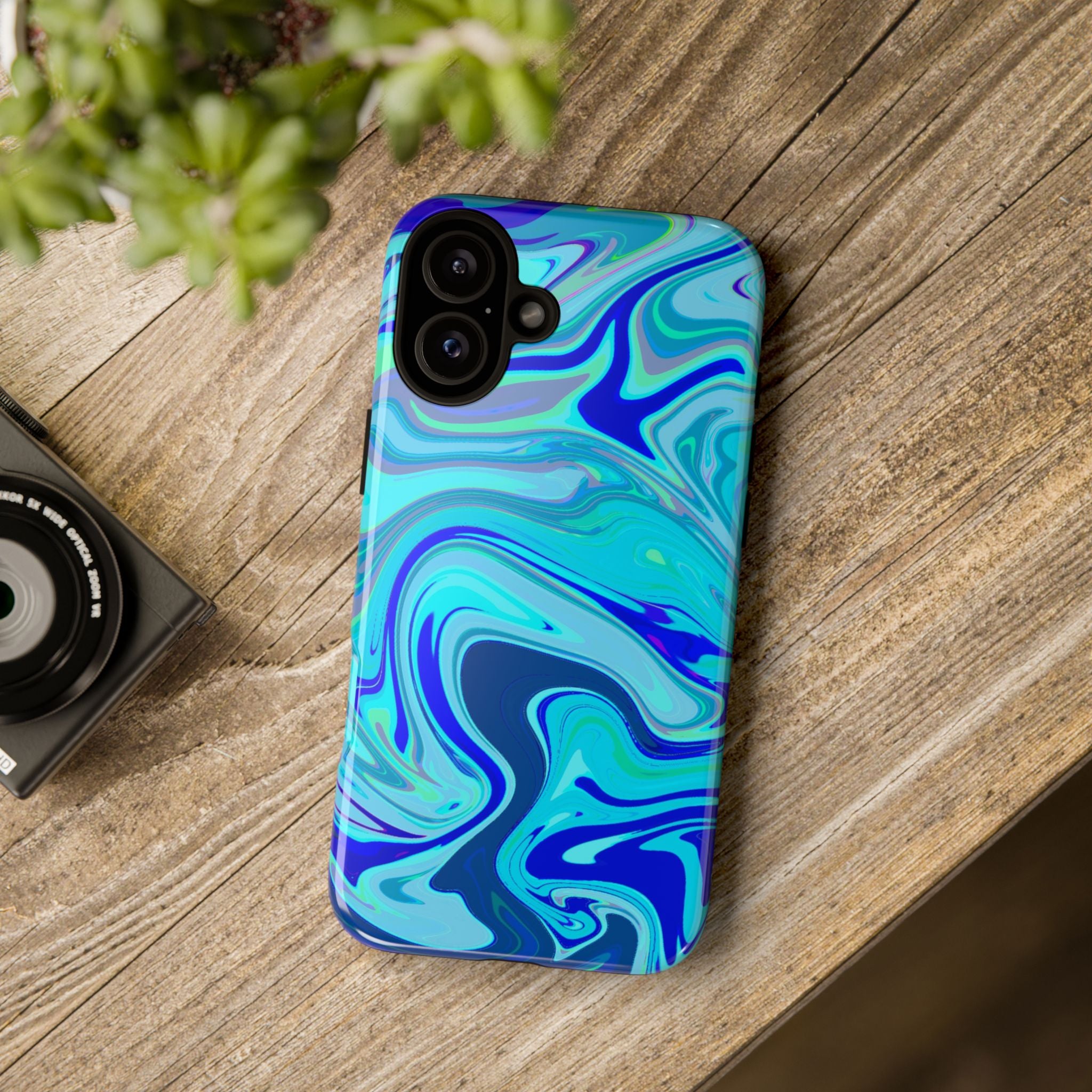 Blue Marble Swirl Phone Case | Tough Phone Case