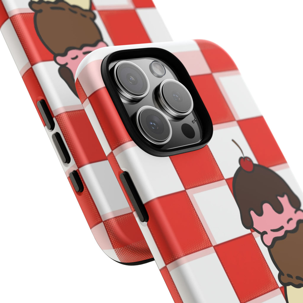 Neapolitan Ice Cream Picnic iPhone Case — 'Tough Cases' Design
