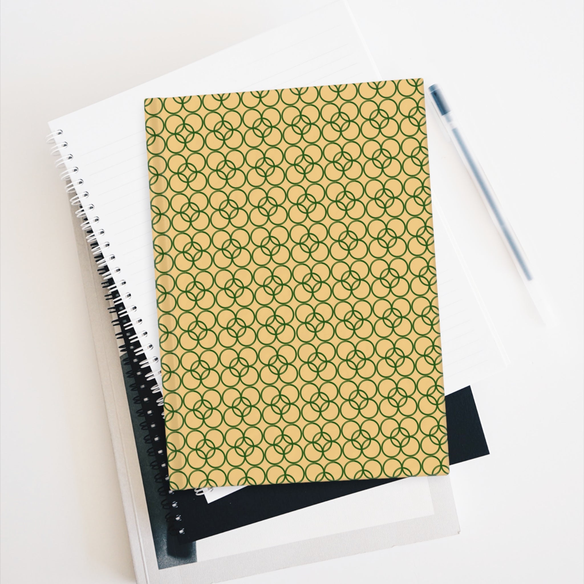 Elegant Green Trellis Ruled Journal — Lined Notebook for Notes & Planning