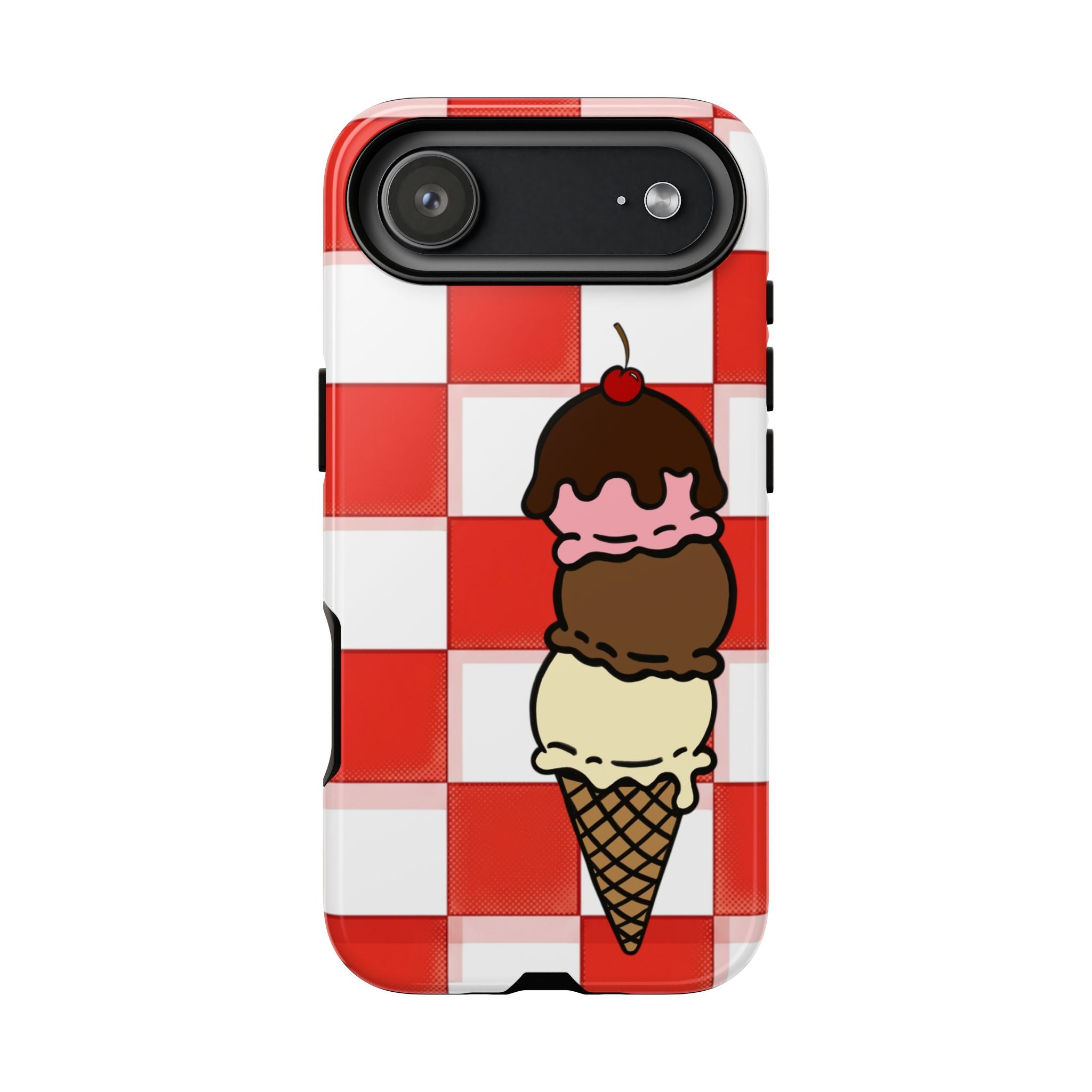 Neapolitan Ice Cream Picnic iPhone Case — 'Tough Cases' Design