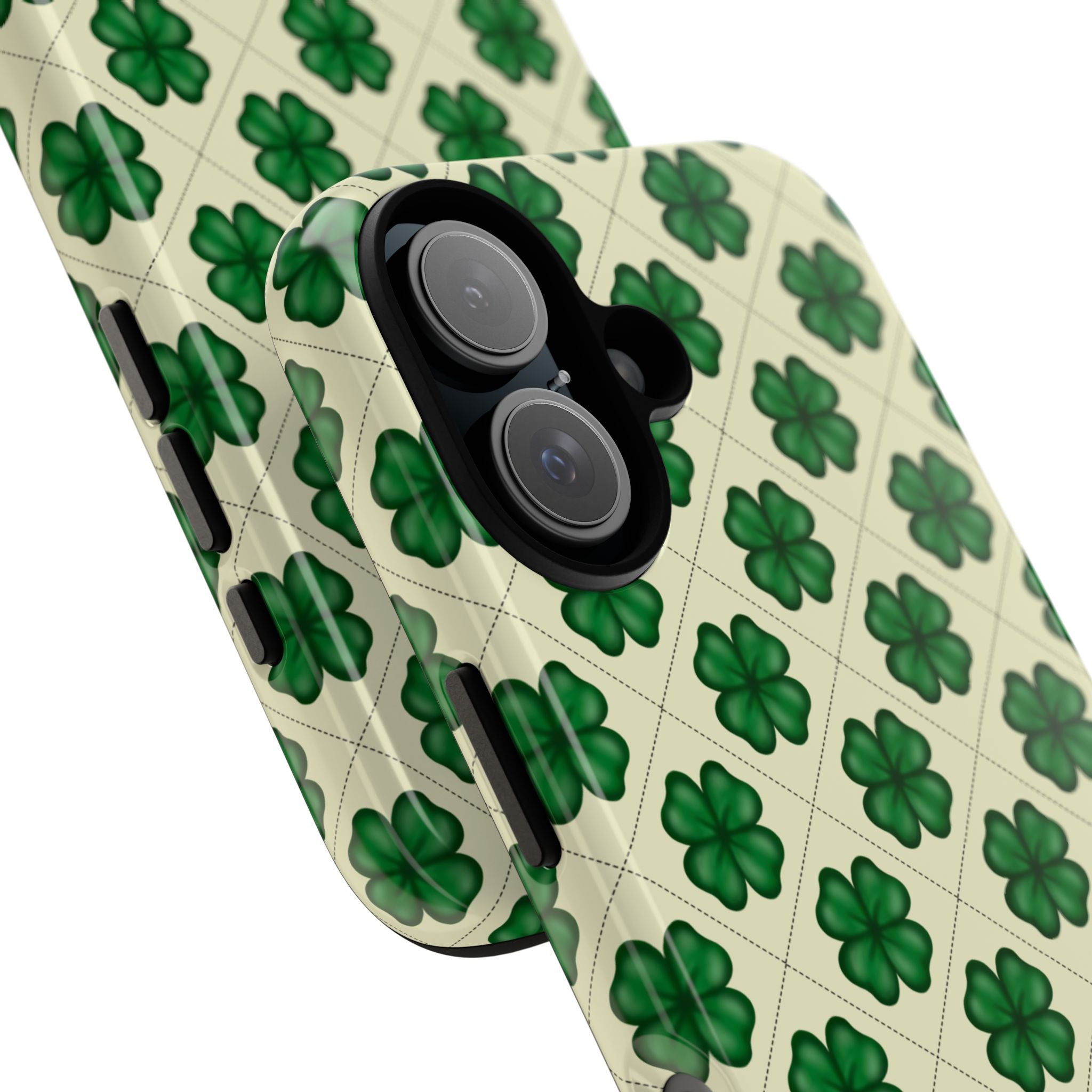 St. Patrick’s Shamrock Tough Phone Case — Green Clover Pattern