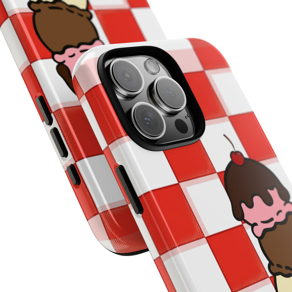 Neapolitan Ice Cream Picnic iPhone Case — 'Tough Cases' Design