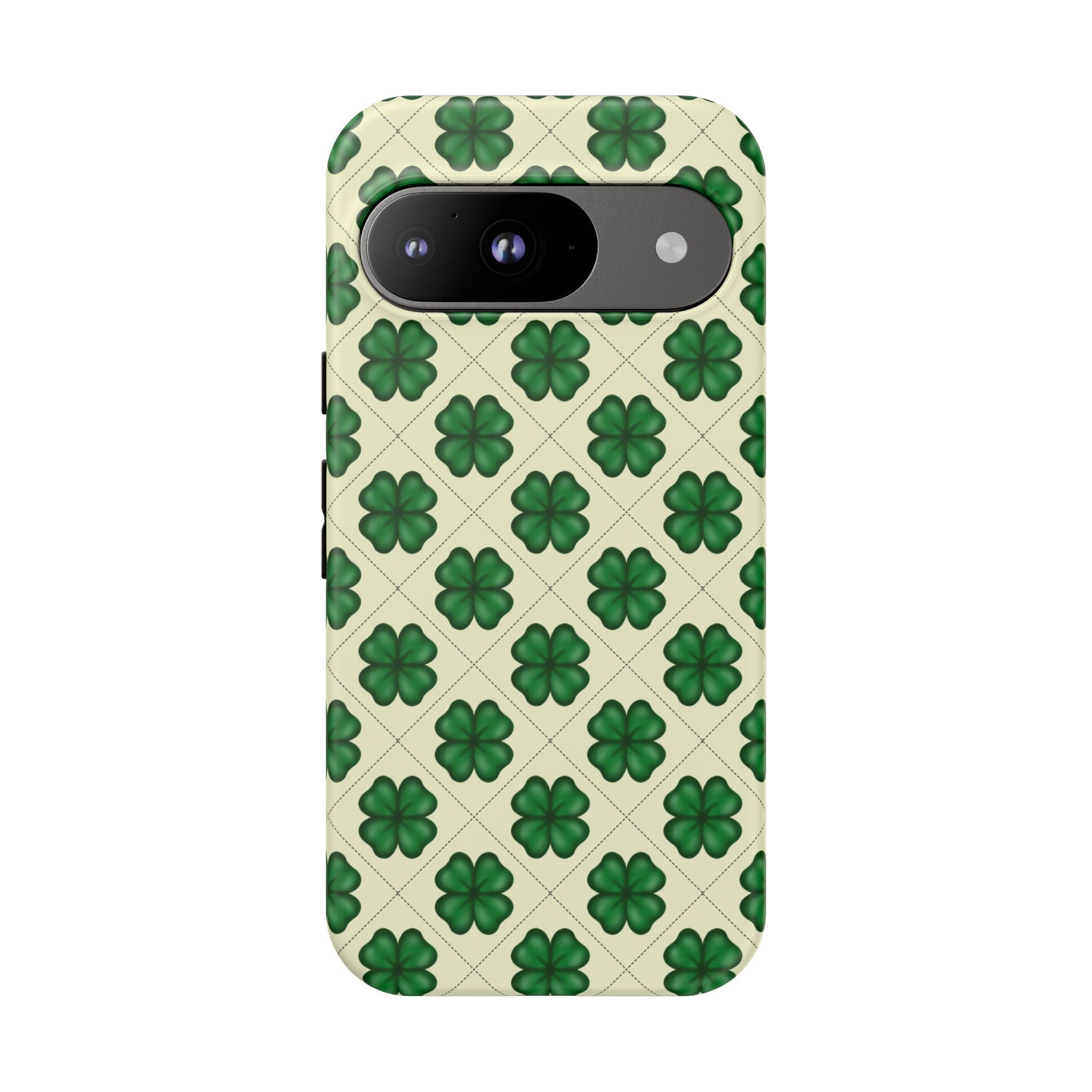 St. Patrick’s Shamrock Tough Phone Case — Green Clover Pattern
