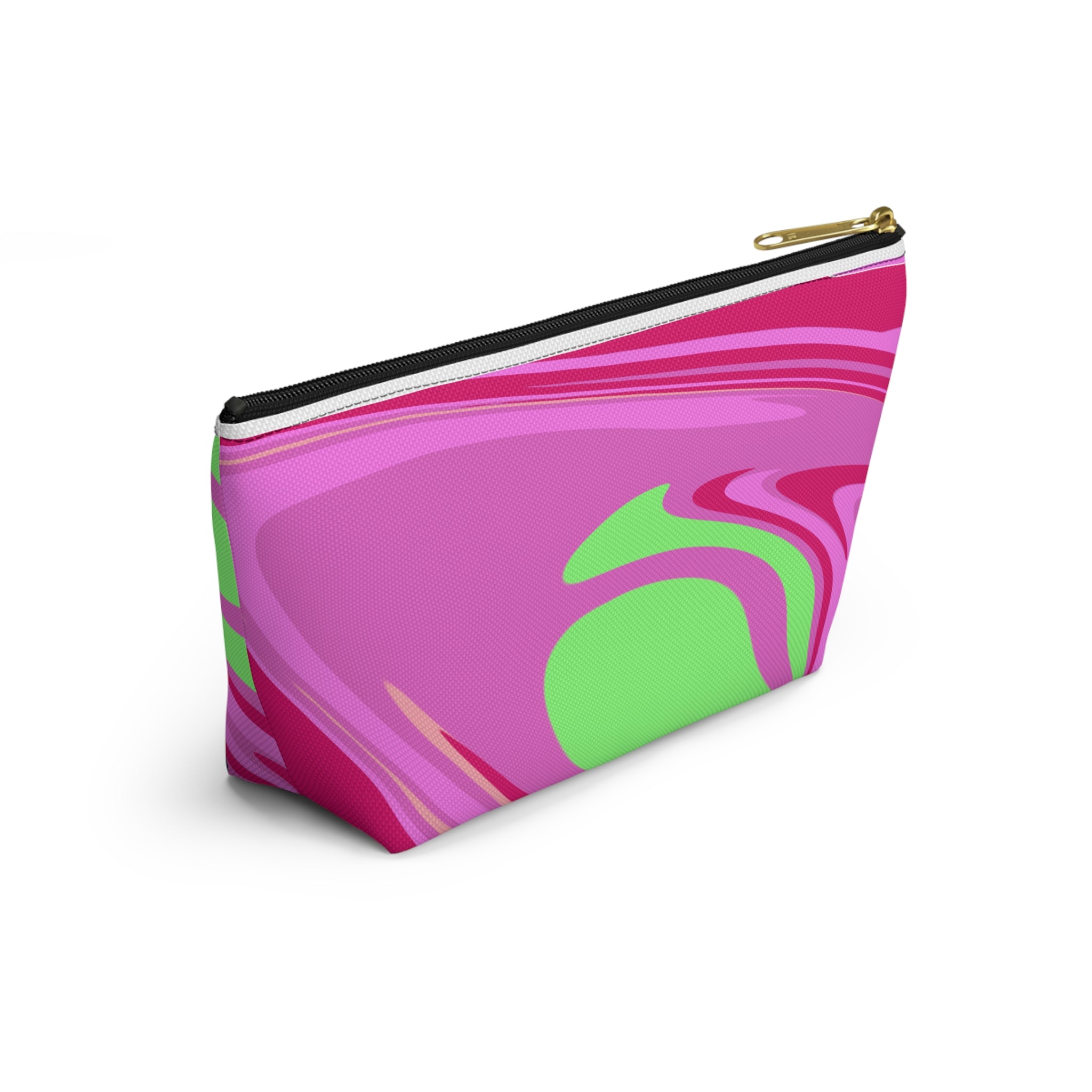 Pink Neon Swirl Accessory Pouch