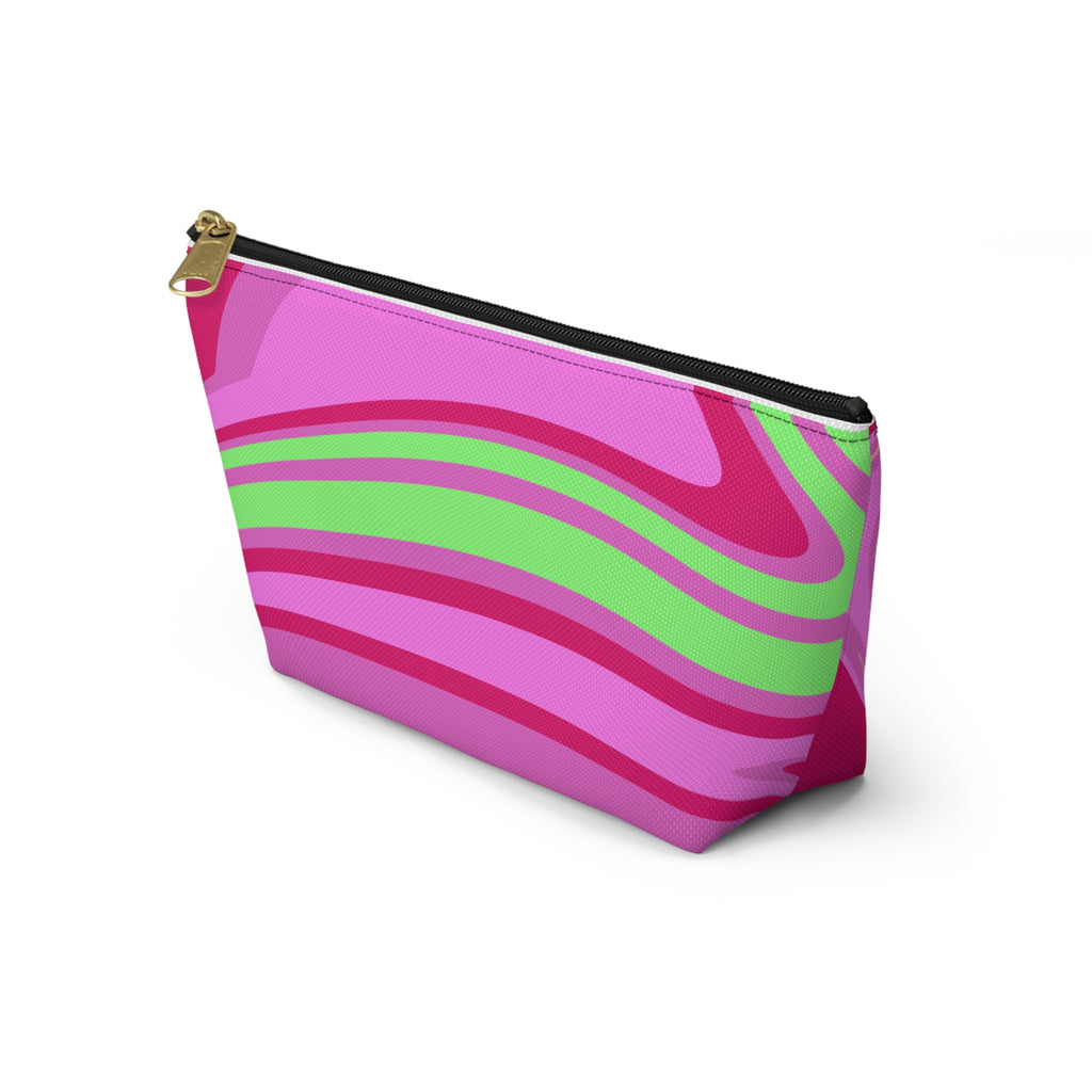 Pink Neon Swirl Accessory Pouch