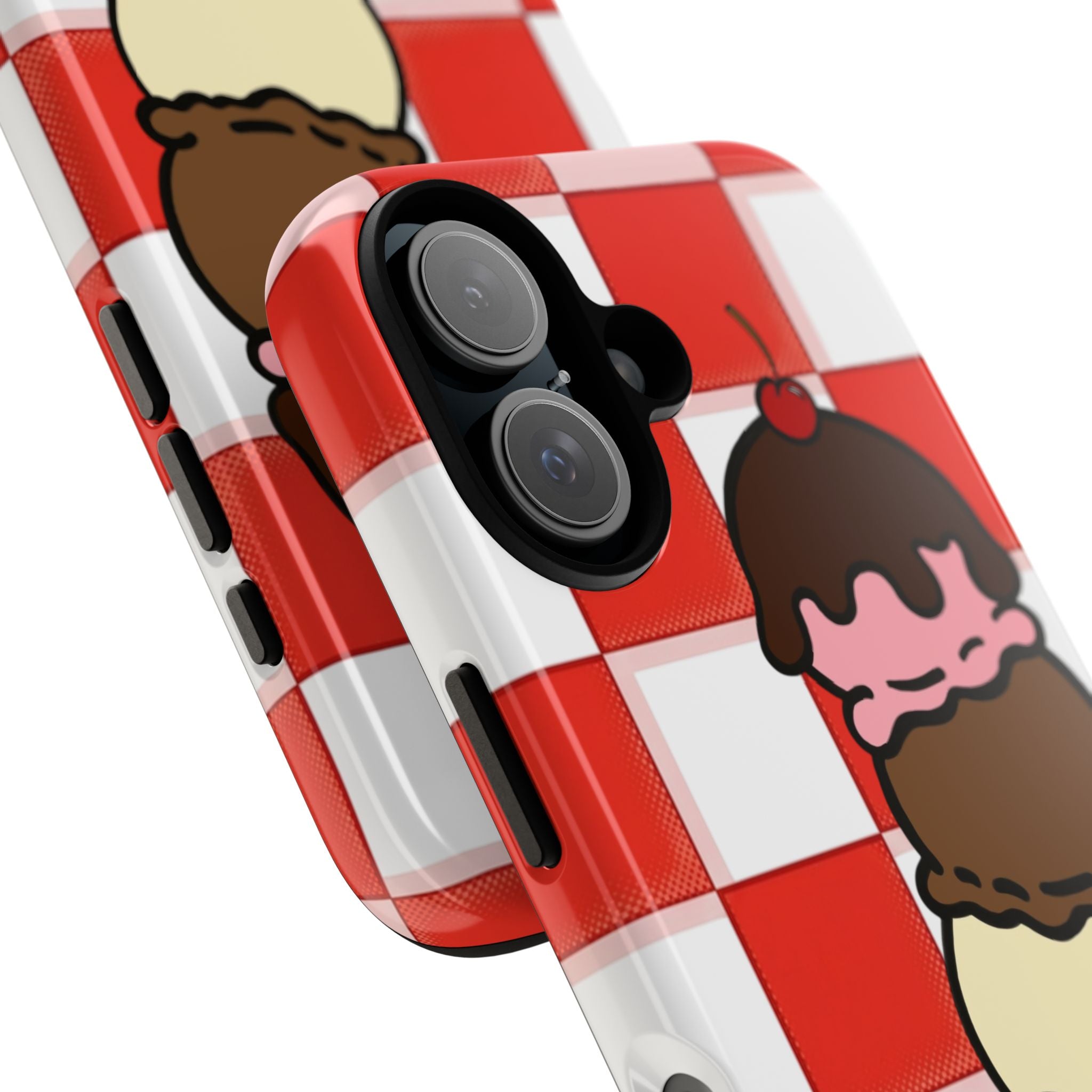 Neapolitan Ice Cream Picnic iPhone Case — 'Tough Cases' Design