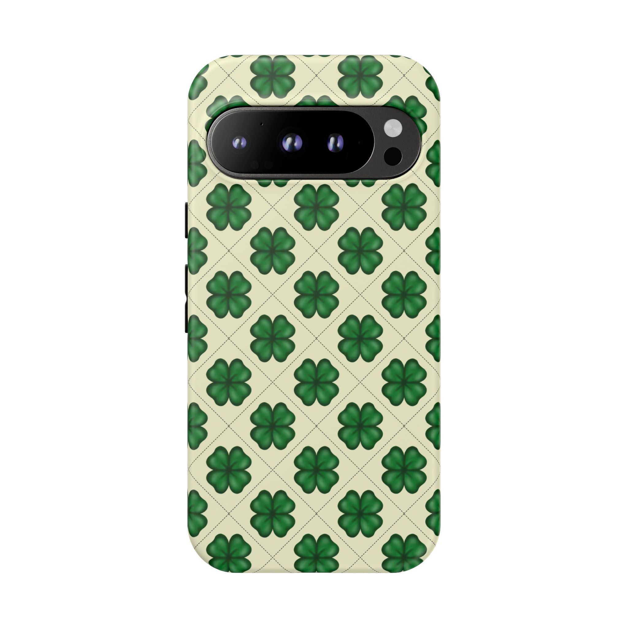 St. Patrick’s Shamrock Tough Phone Case — Green Clover Pattern