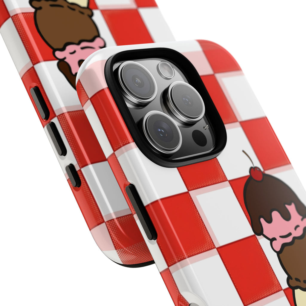 Neapolitan Ice Cream Picnic iPhone Case — 'Tough Cases' Design