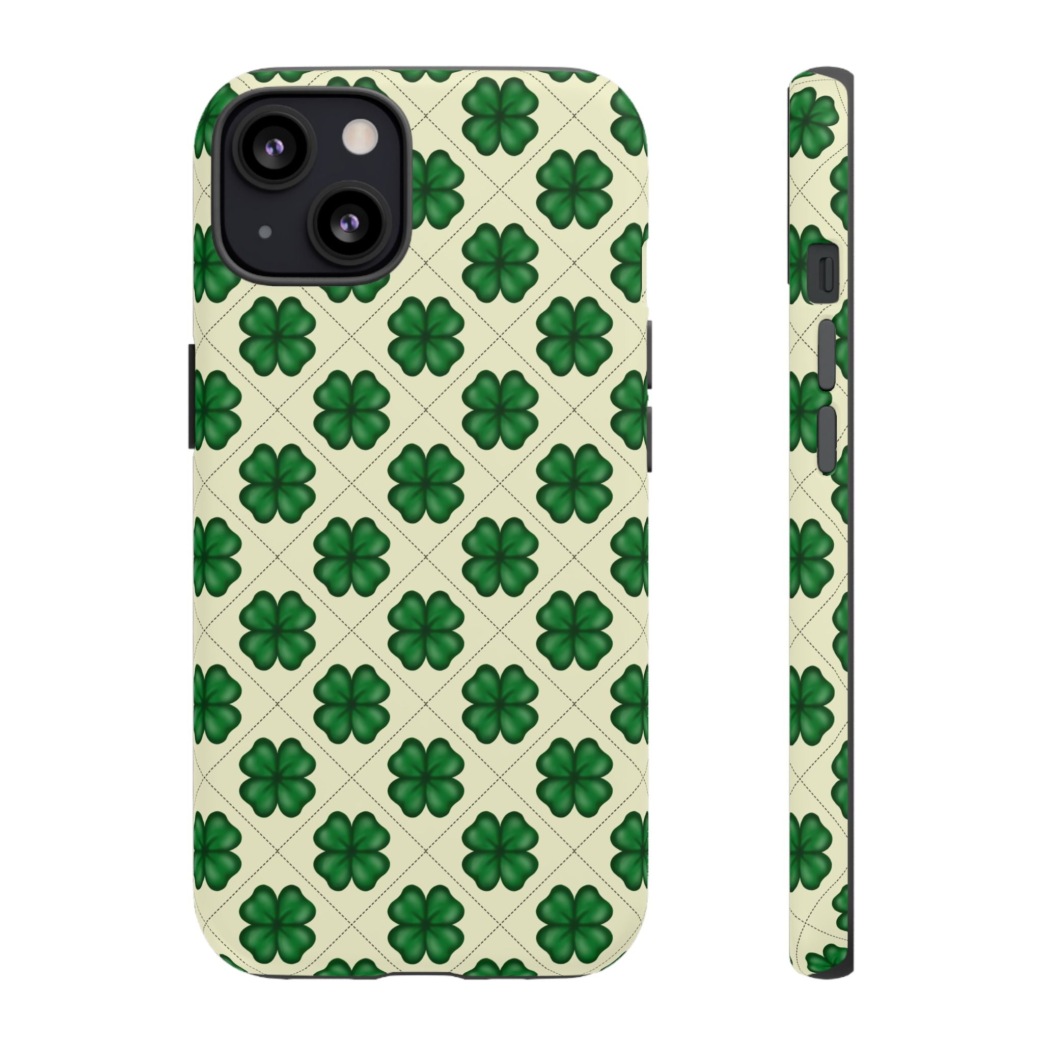 St. Patrick’s Shamrock Tough Phone Case — Green Clover Pattern