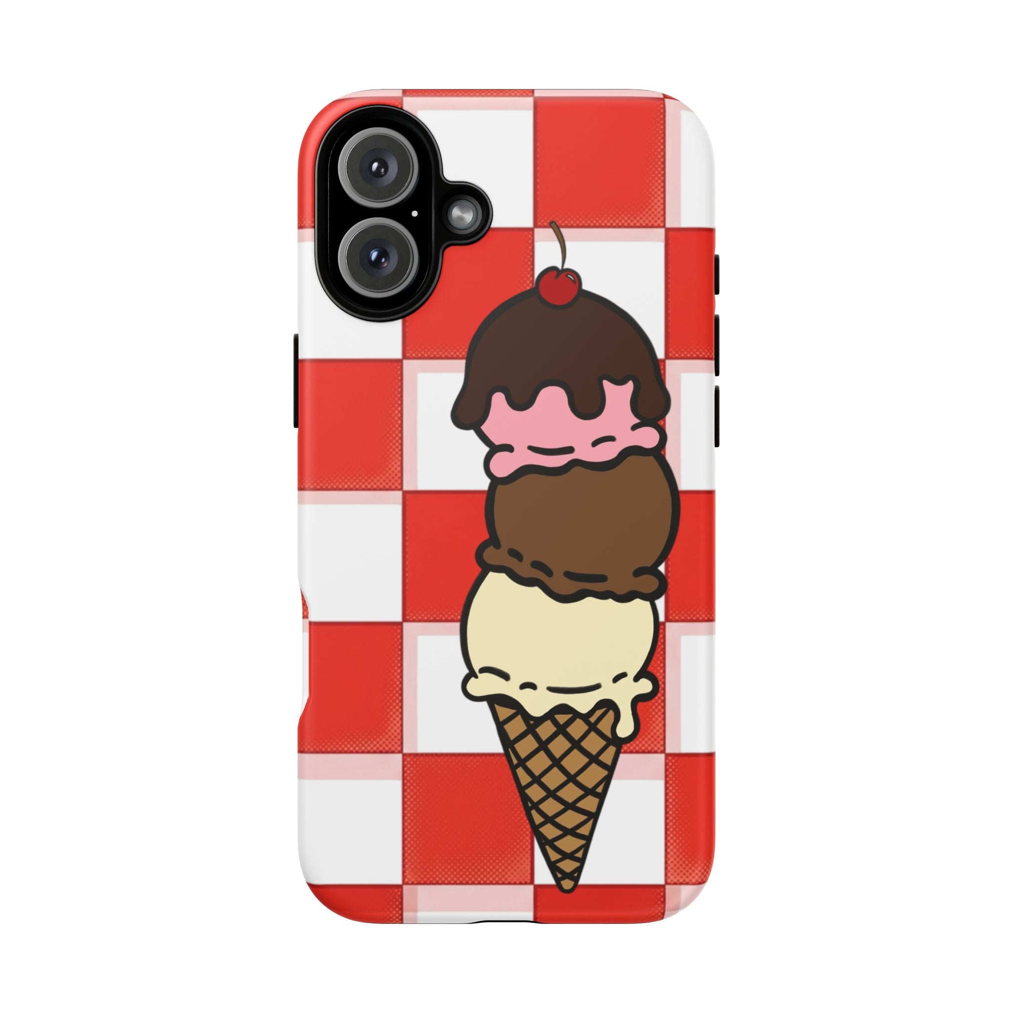 Neapolitan Ice Cream Picnic iPhone Case — 'Tough Cases' Design