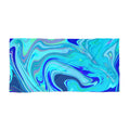 Blue Marble Swirl Beach Towel | Ocean Wave Abstract