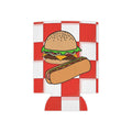 Fourth of July Picnic Can Cooler – "Happy Fourth of July" Beer Can Coozie with Burgers & Hot Dogs