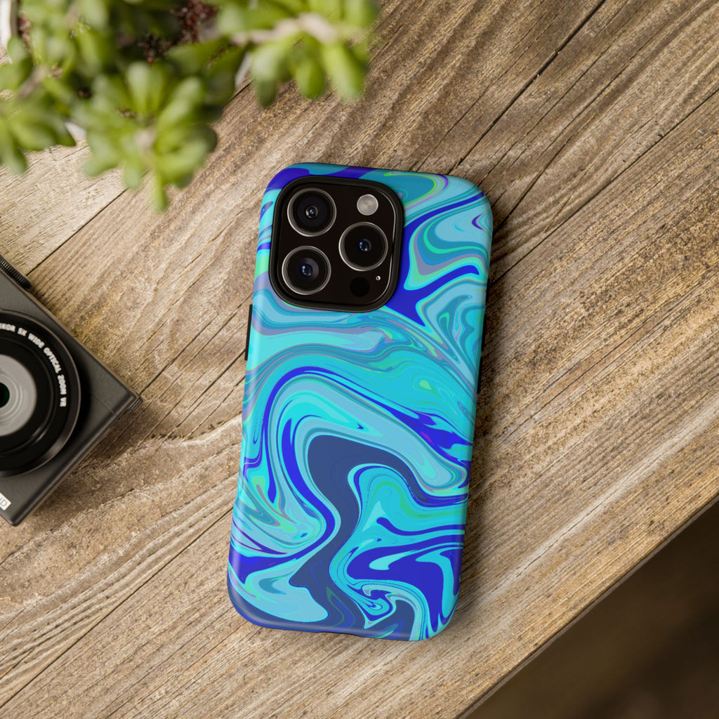 Blue Marble Swirl Phone Case | Tough Phone Case