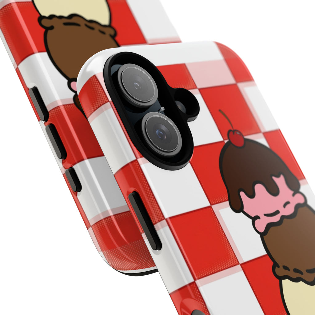 Neapolitan Ice Cream Picnic iPhone Case — 'Tough Cases' Design