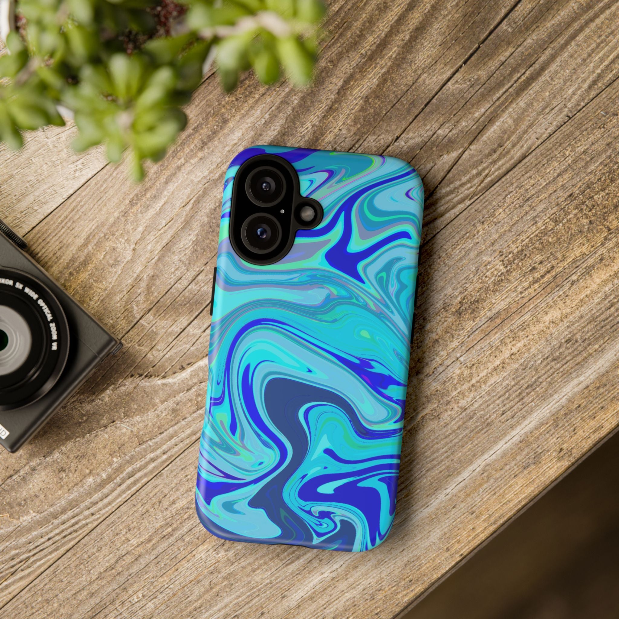 Blue Marble Swirl Phone Case | Tough Phone Case