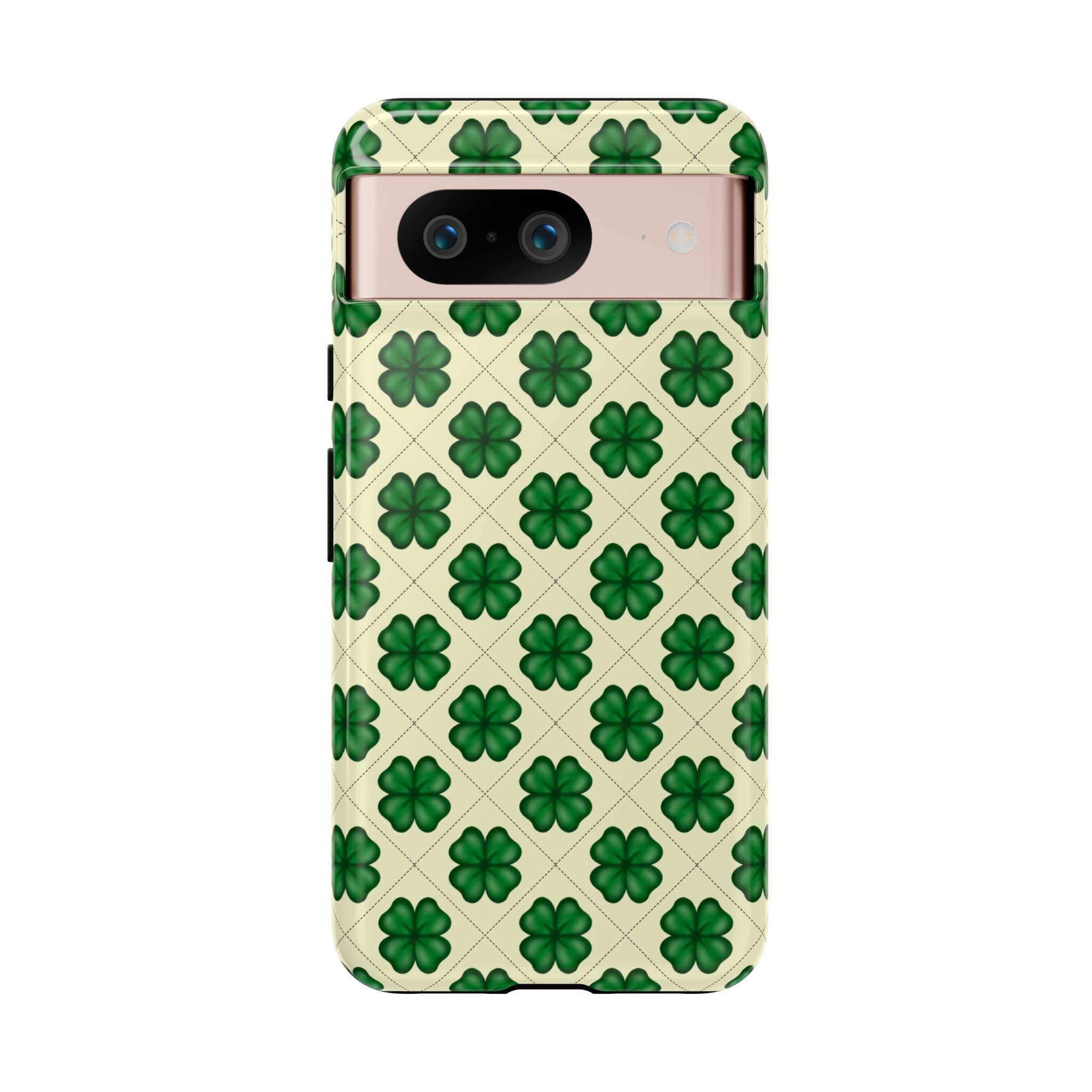 St. Patrick’s Shamrock Tough Phone Case — Green Clover Pattern