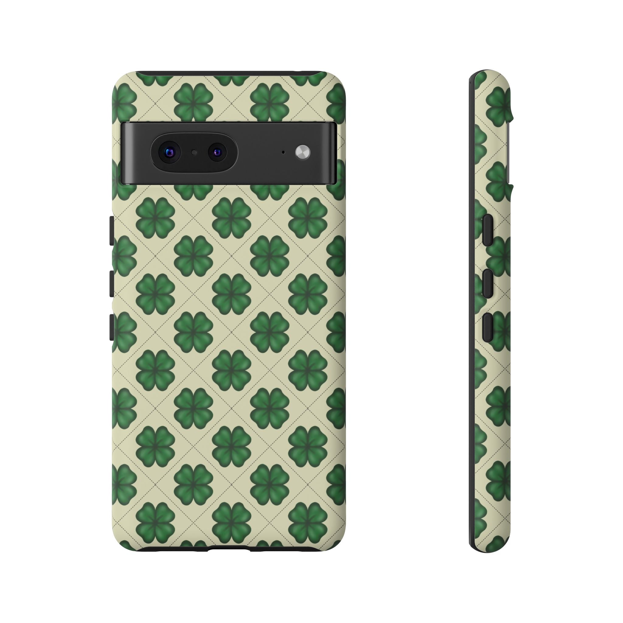 St. Patrick’s Shamrock Tough Phone Case — Green Clover Pattern