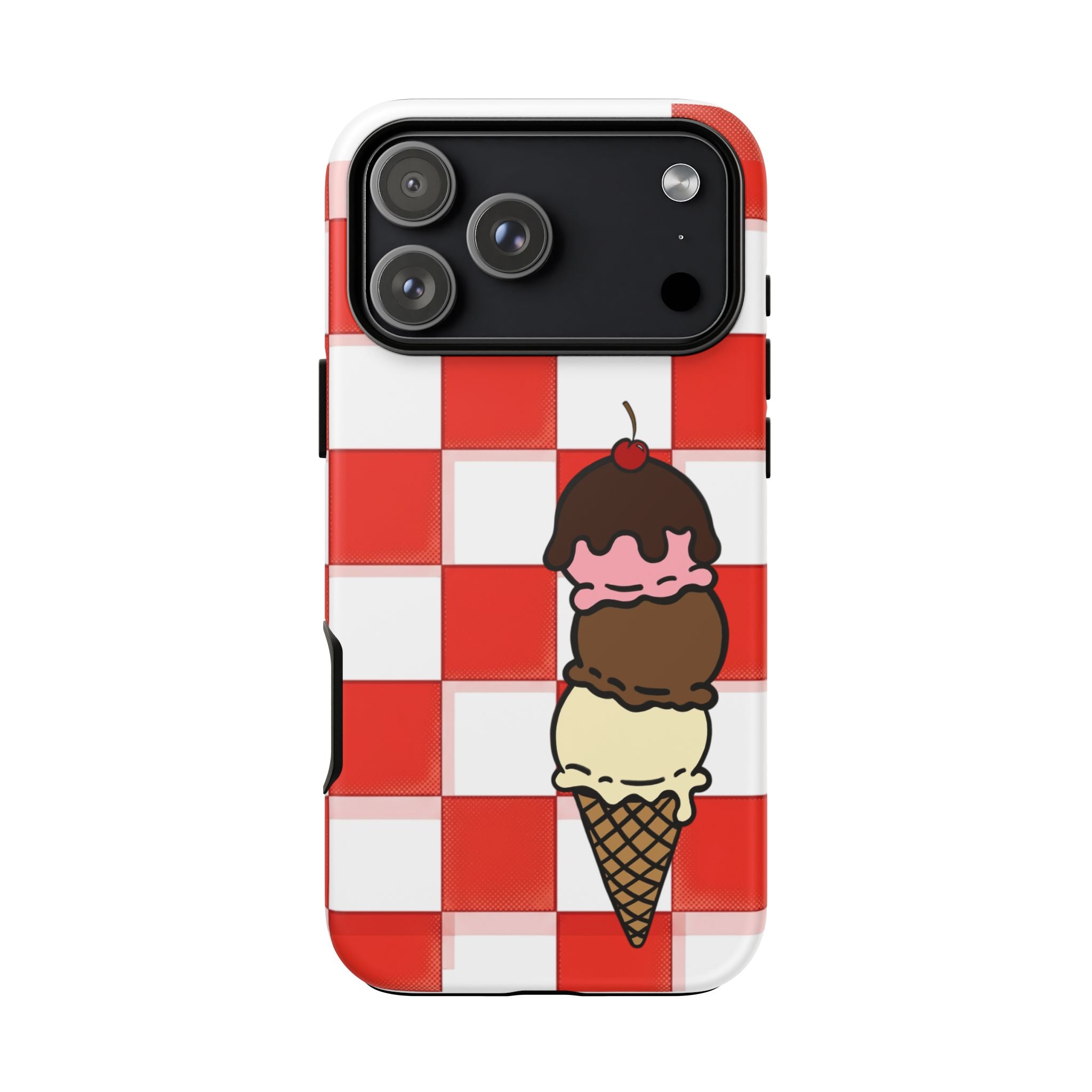 Neapolitan Ice Cream Picnic iPhone Case — 'Tough Cases' Design