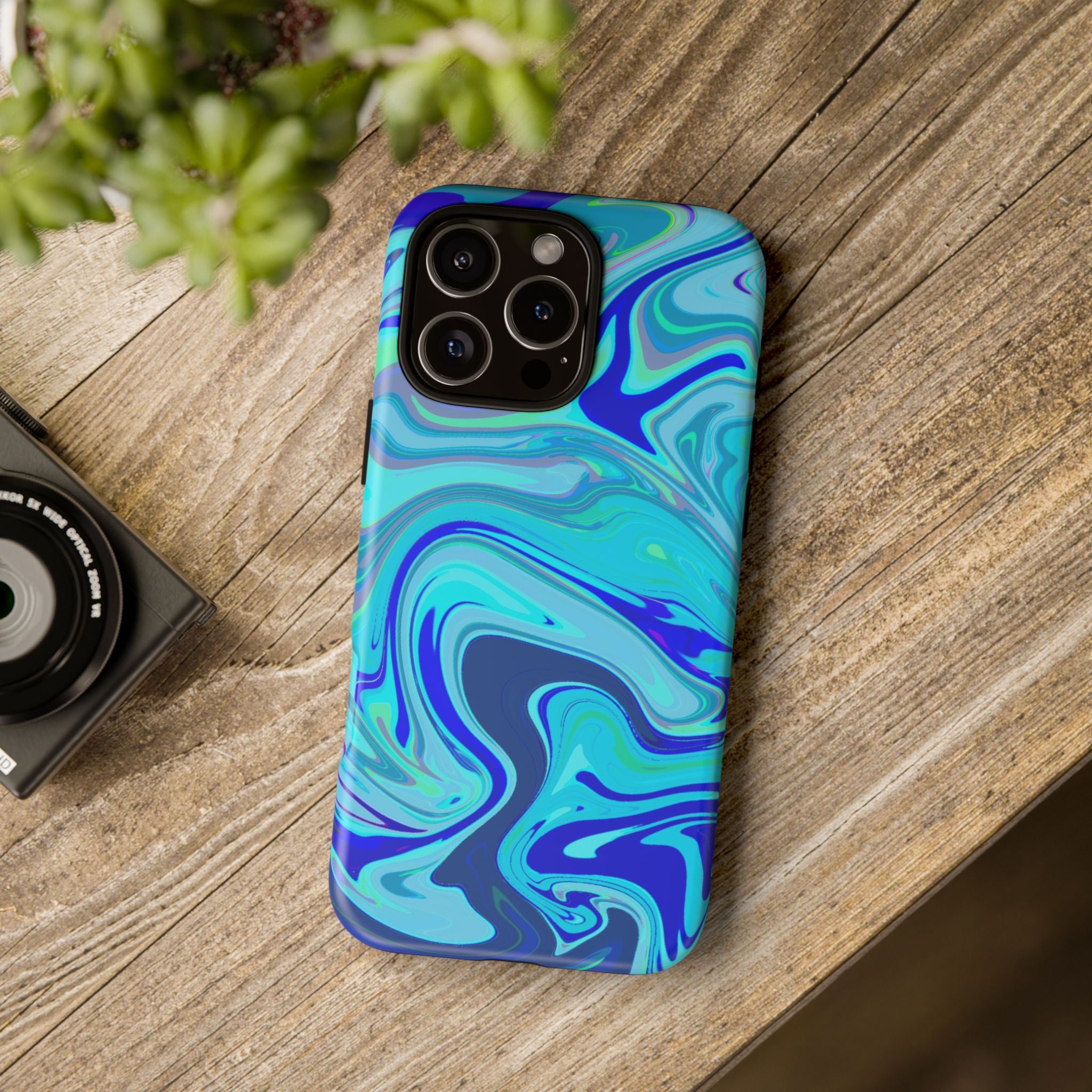 Blue Marble Swirl Phone Case | Tough Phone Case