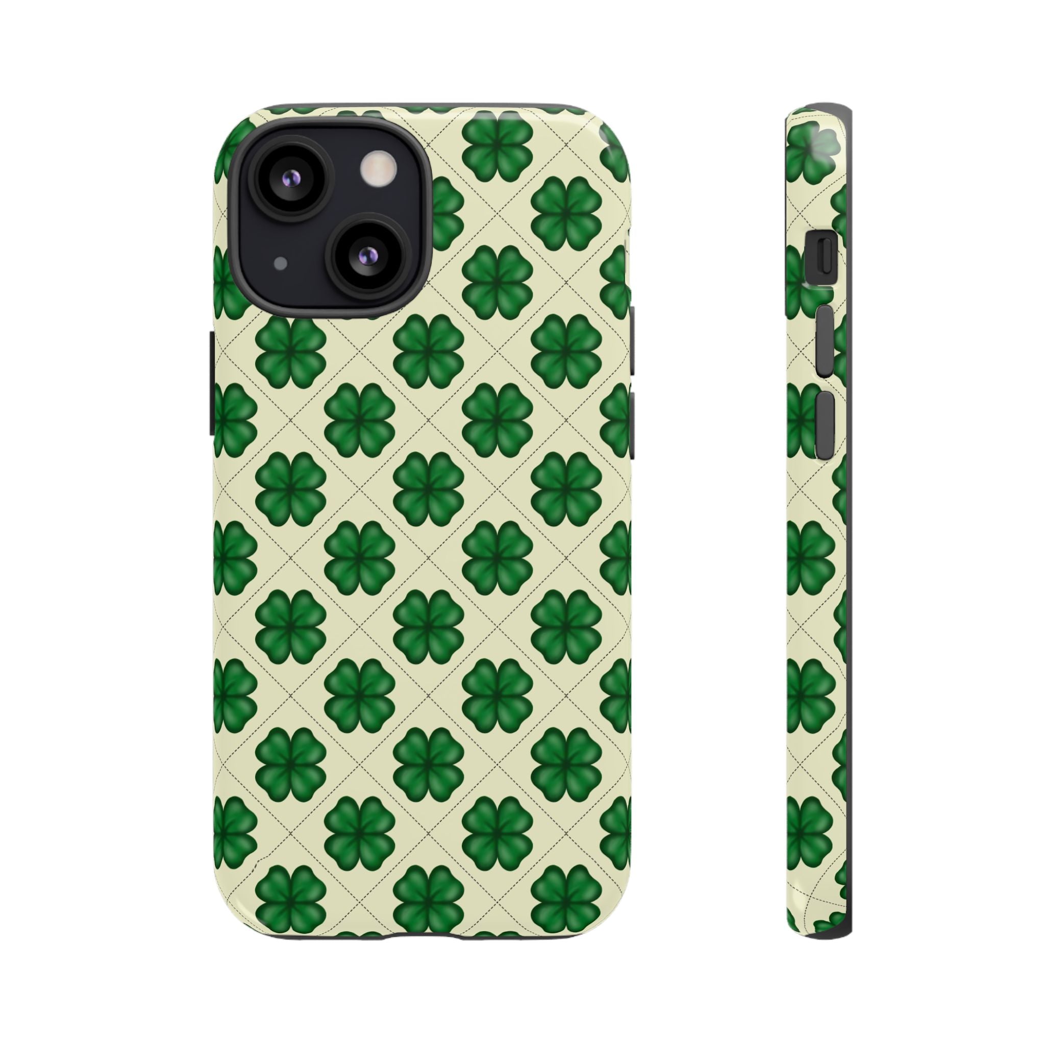 St. Patrick’s Shamrock Tough Phone Case — Green Clover Pattern