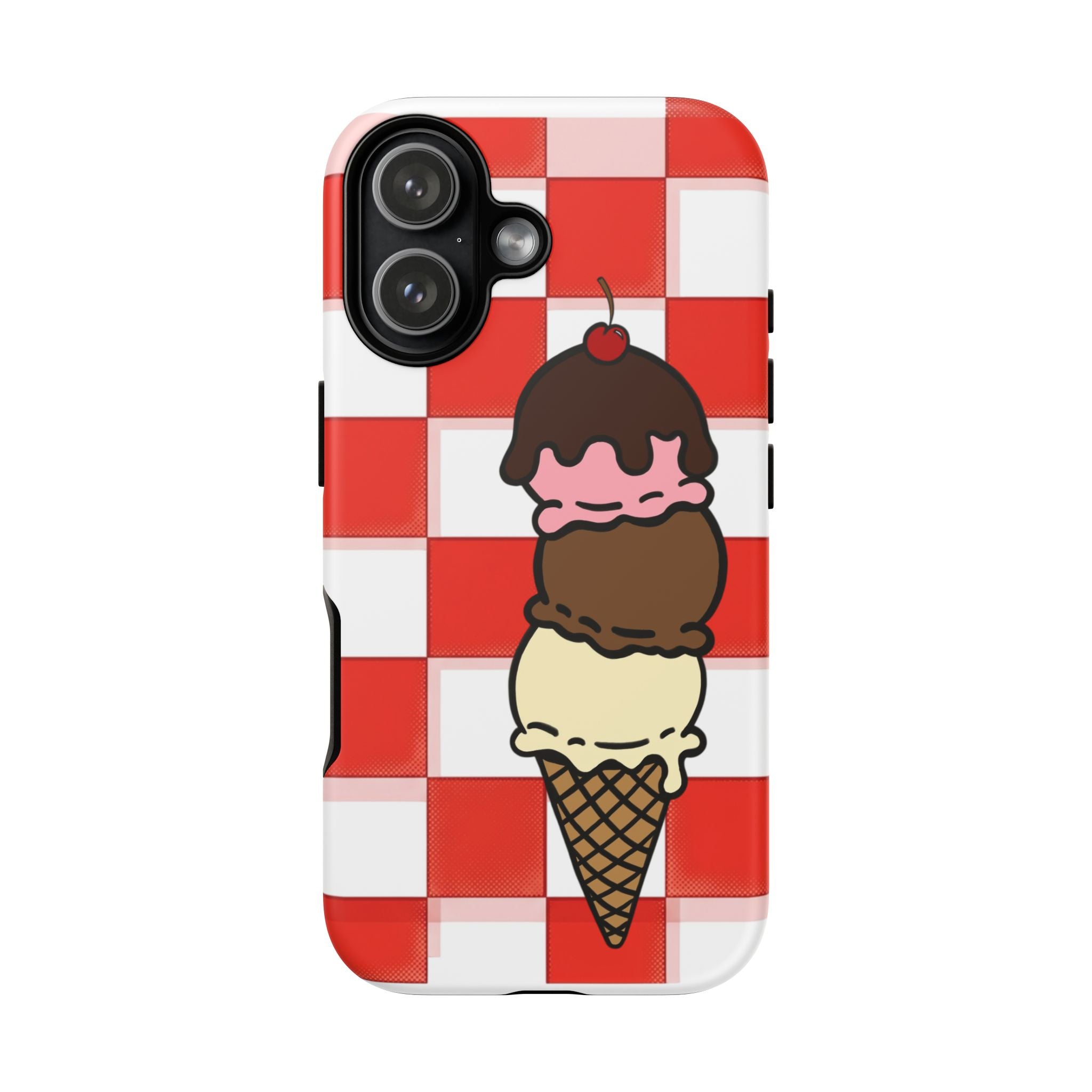 Neapolitan Ice Cream Picnic iPhone Case — 'Tough Cases' Design