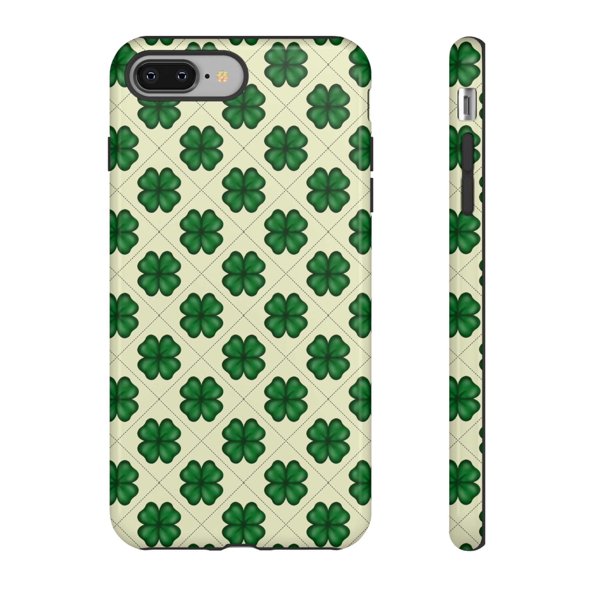 St. Patrick’s Shamrock Tough Phone Case — Green Clover Pattern