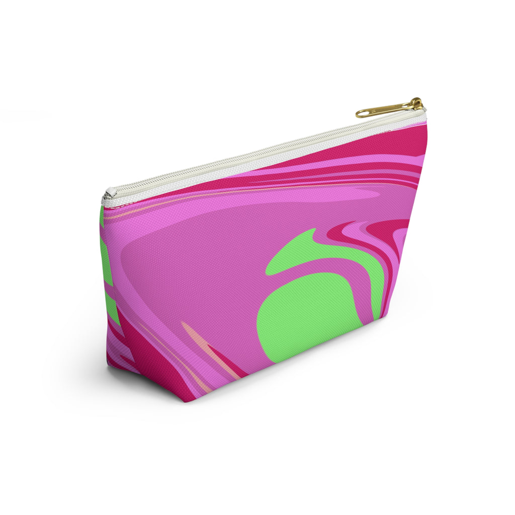 Pink Neon Swirl Accessory Pouch
