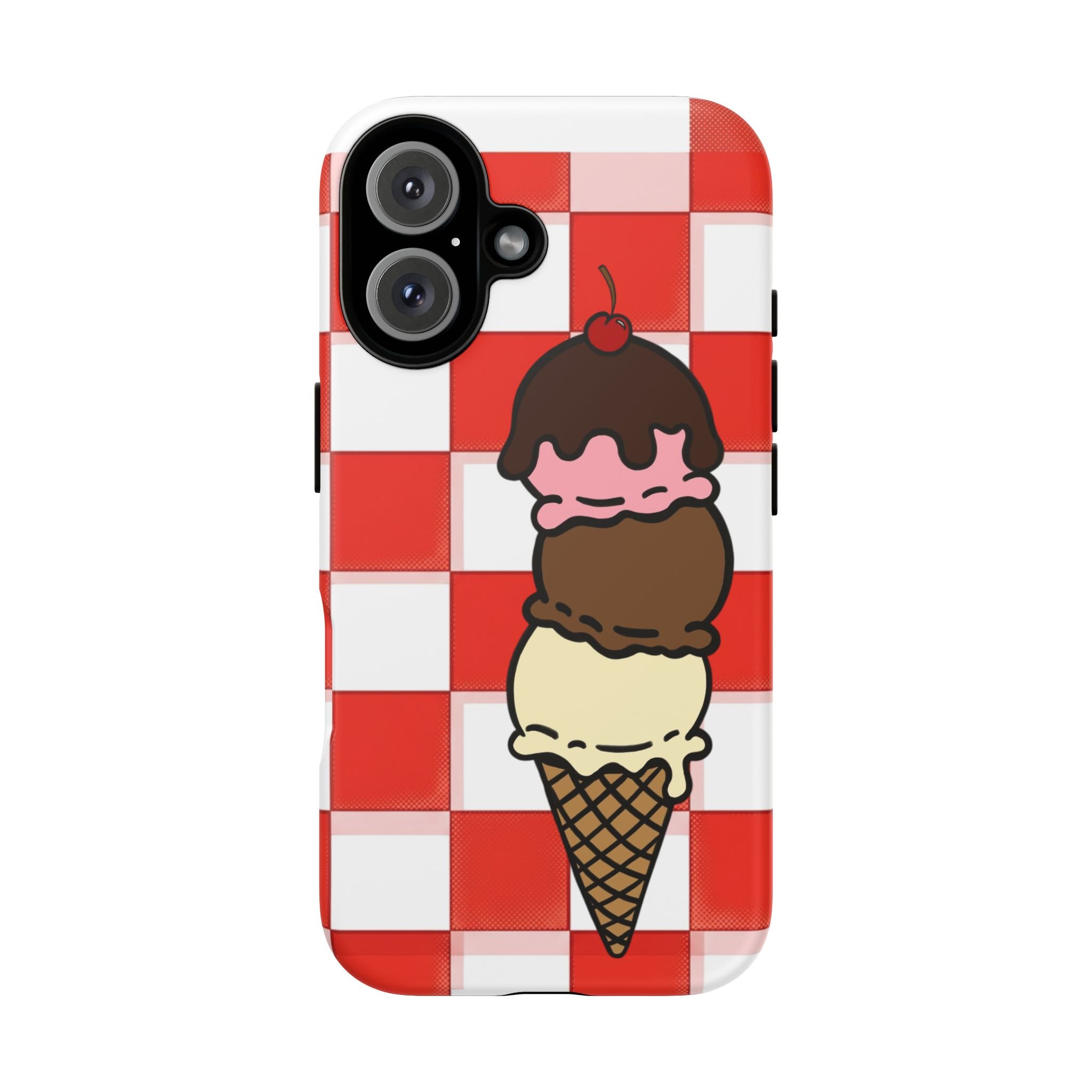 Neapolitan Ice Cream Picnic iPhone Case — 'Tough Cases' Design