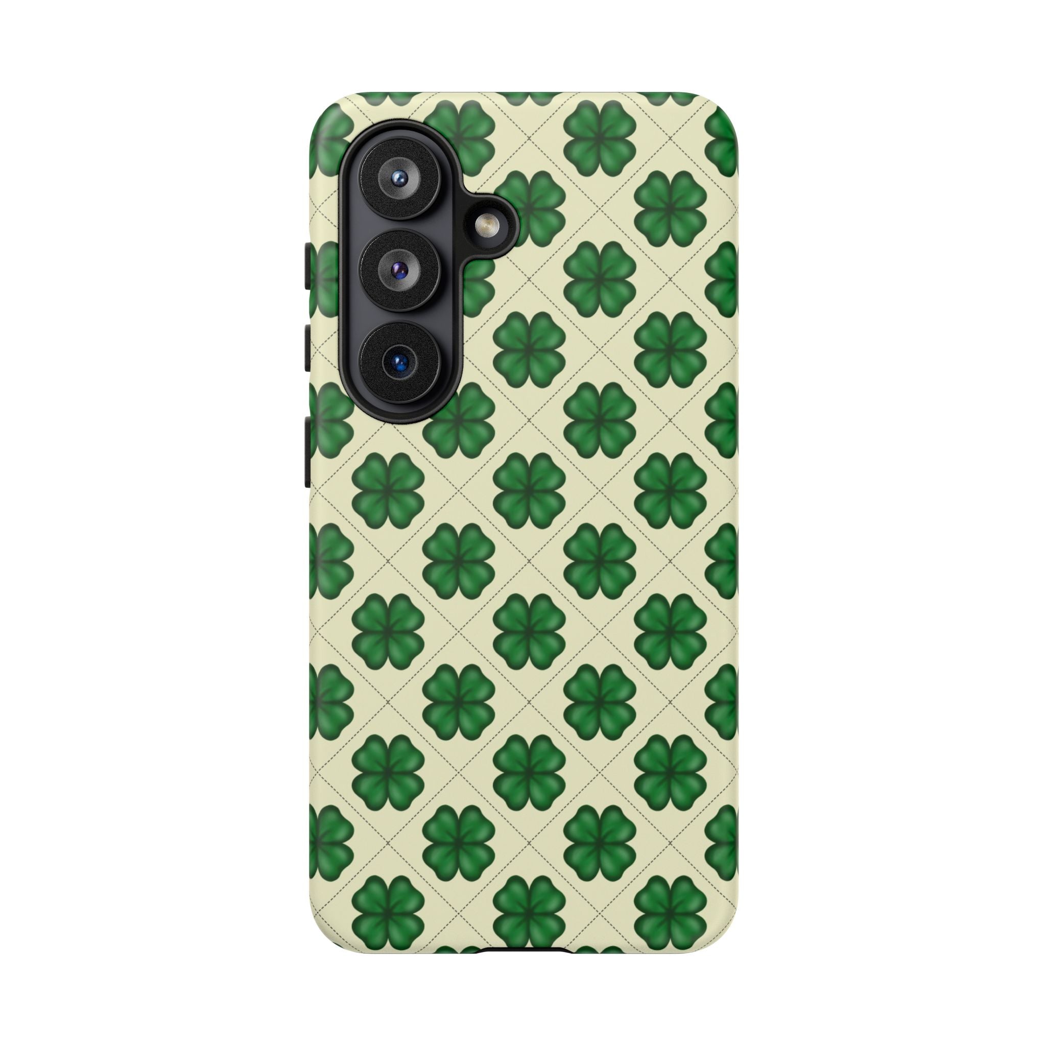 St. Patrick’s Shamrock Tough Phone Case — Green Clover Pattern