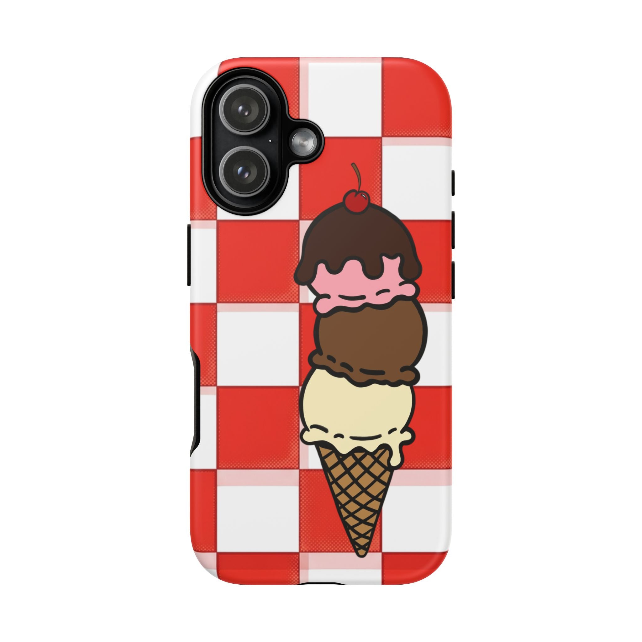 Neapolitan Ice Cream Picnic iPhone Case — 'Tough Cases' Design