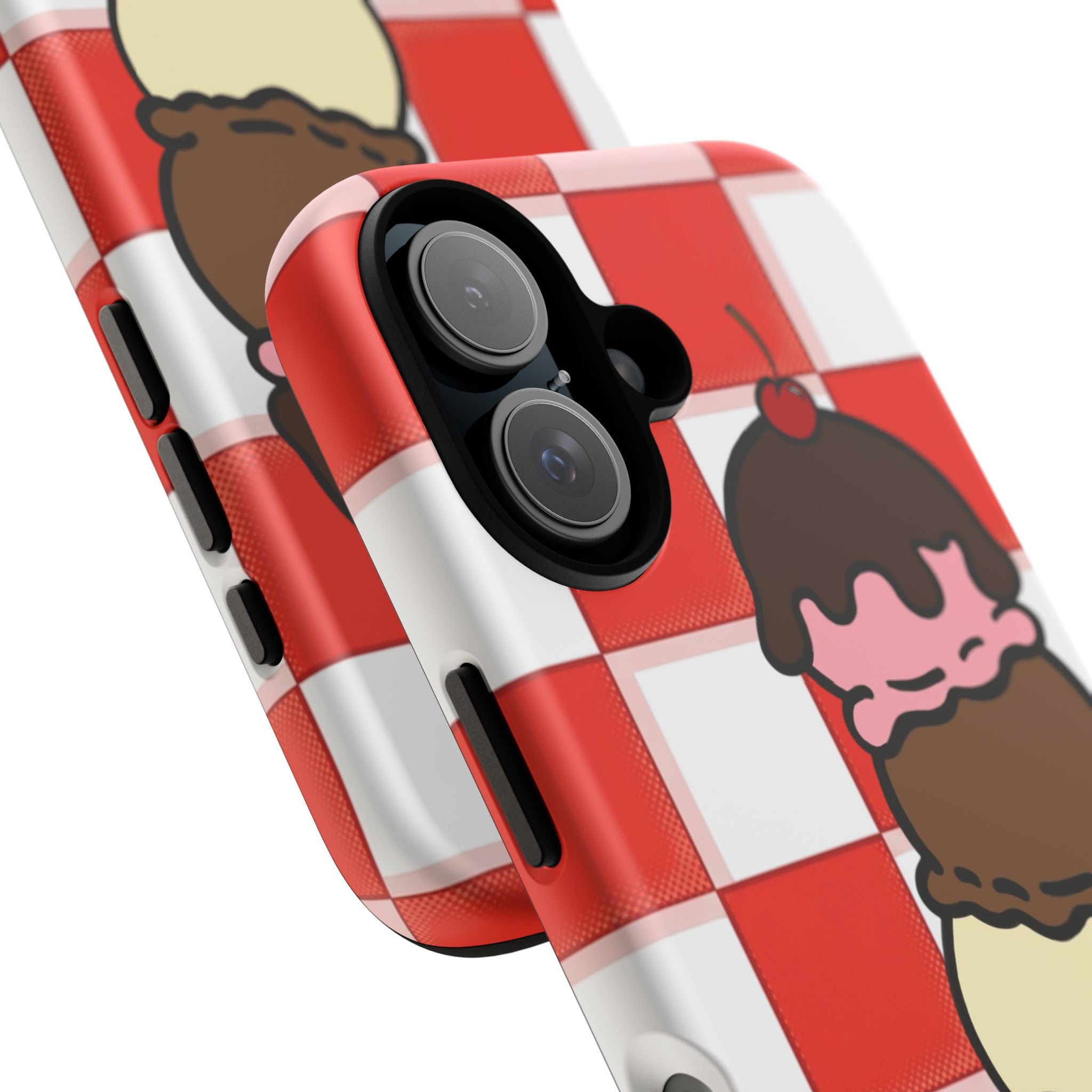 Neapolitan Ice Cream Picnic iPhone Case — 'Tough Cases' Design