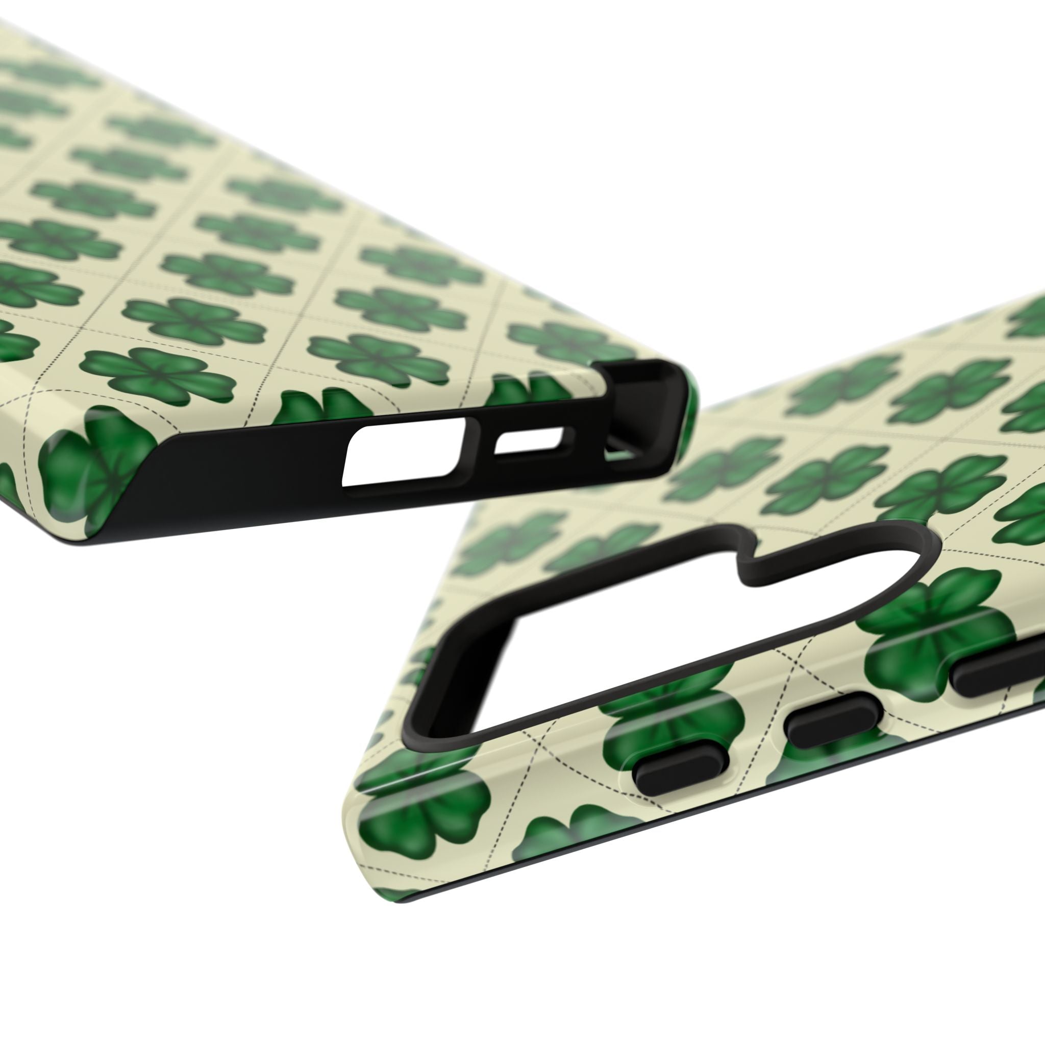 St. Patrick’s Shamrock Tough Phone Case — Green Clover Pattern